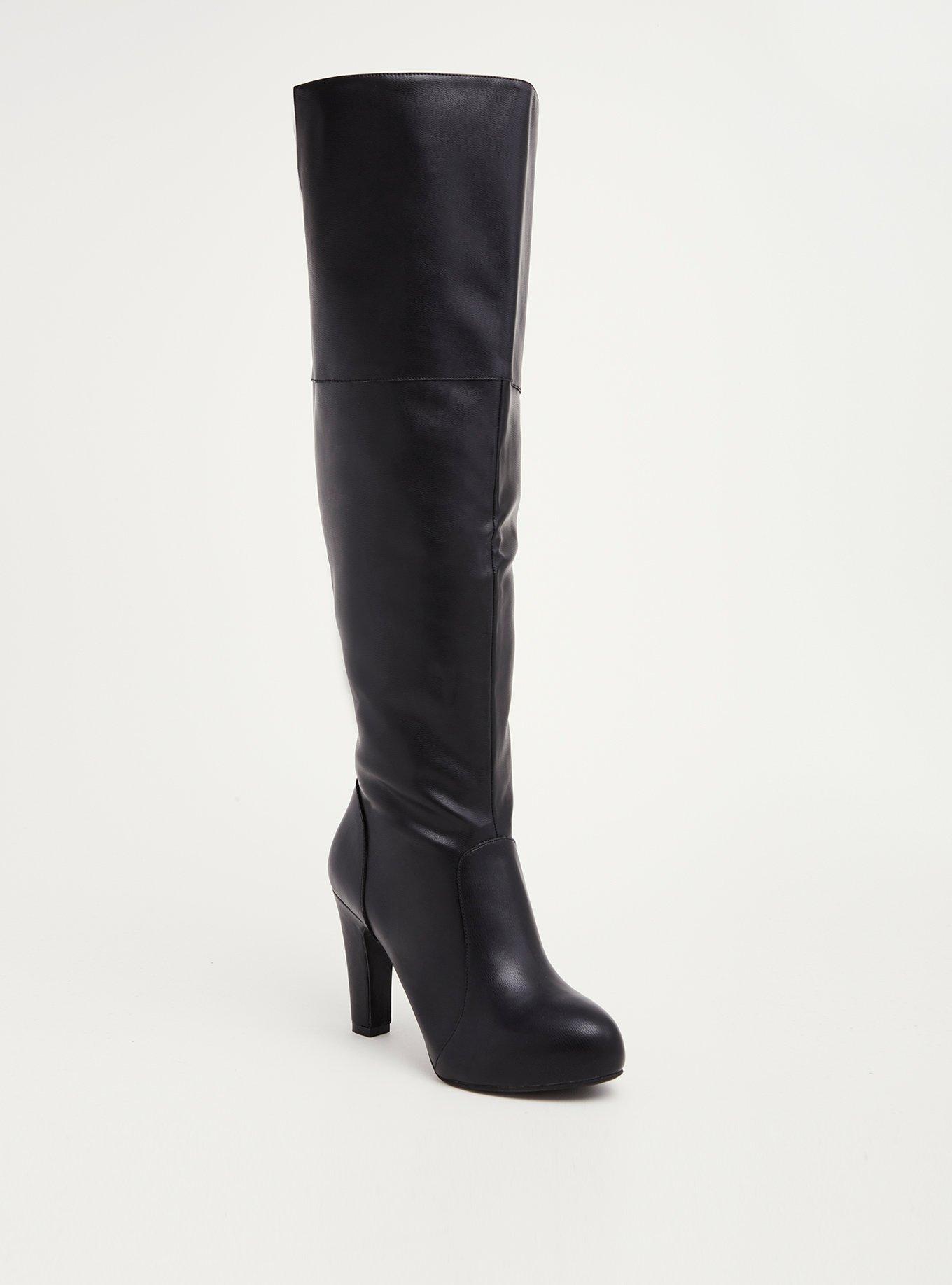 Faux Leather Tall Boots (Wide Width & Wide Calf), , hi-res