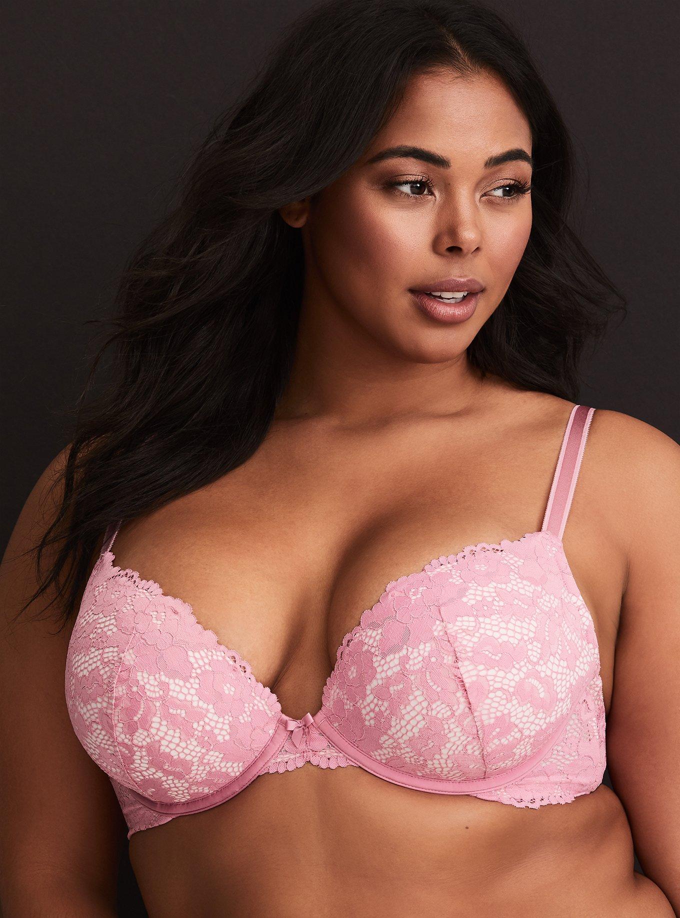 XO Plunge Push-Up Bra, MAUVE ROSE, hi-res