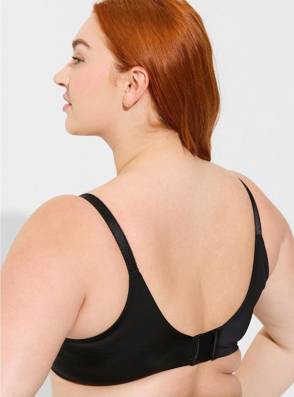 T-Shirt Lightly Lined Smooth 360° Back Smoothing® Bra, RICH BLACK, alternate