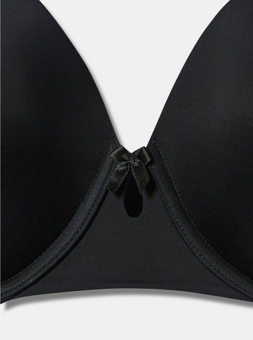 Plus Size T-Shirt Lightly Lined Smooth 360° Back Smoothing® Bra, RICH BLACK, alternate