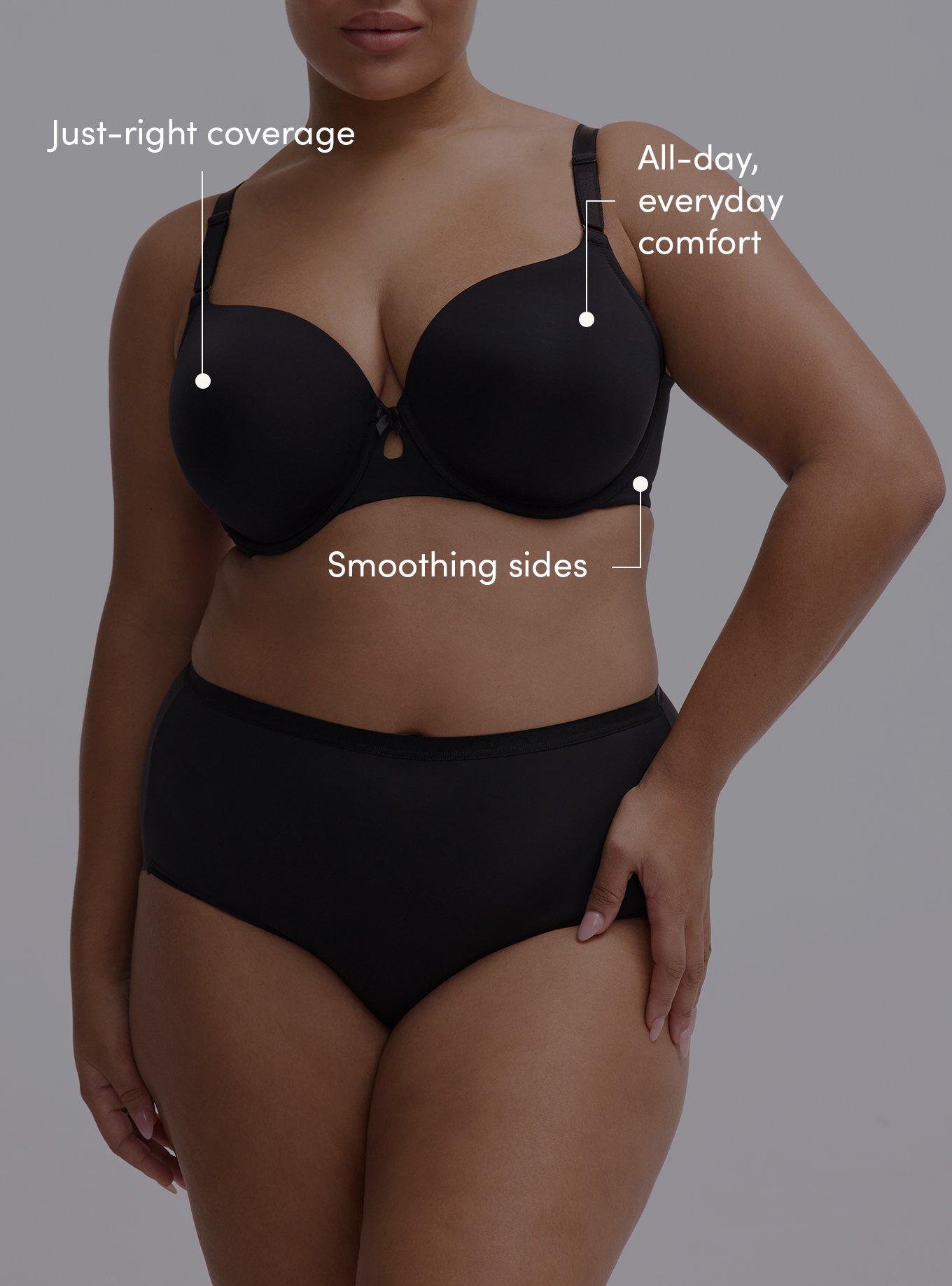 Perfect Coverage Lightly Lined Smooth Bra, RICH BLACK, alternate