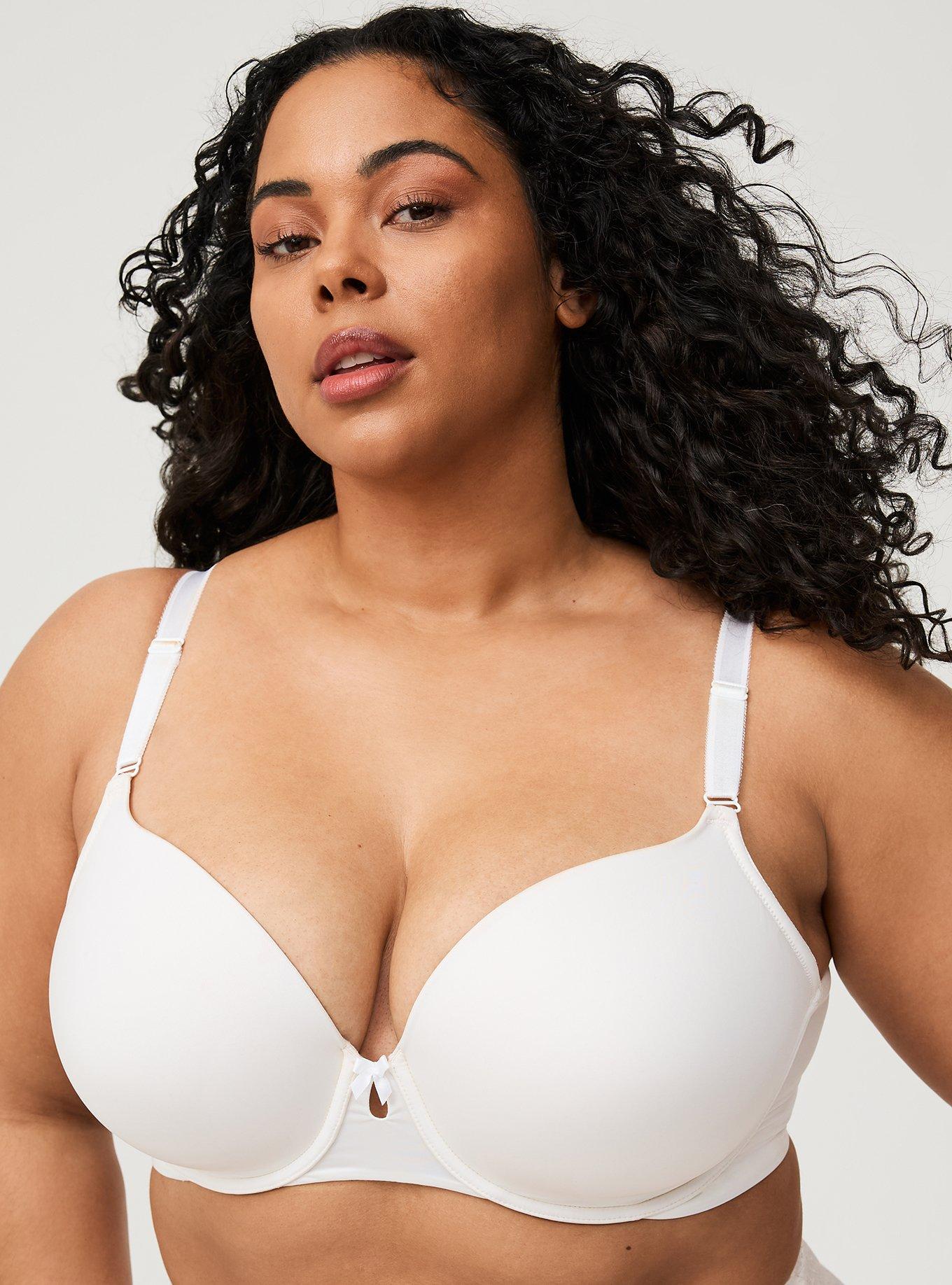 Plus Size - Lightly Lined Full Coverage Balconette Bra - Lace Purple with  360° Back Smoothing™ - Torrid