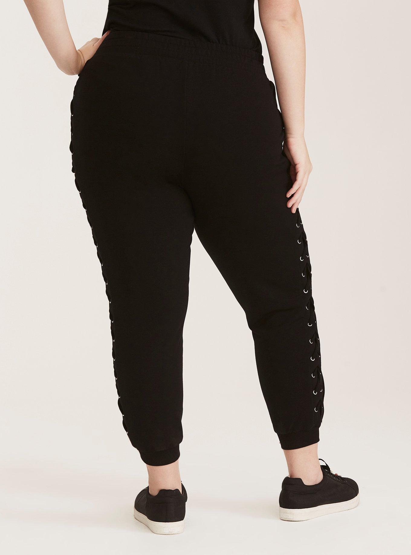 Plus Size - Grommet Lace Up Jogger Pants - Torrid