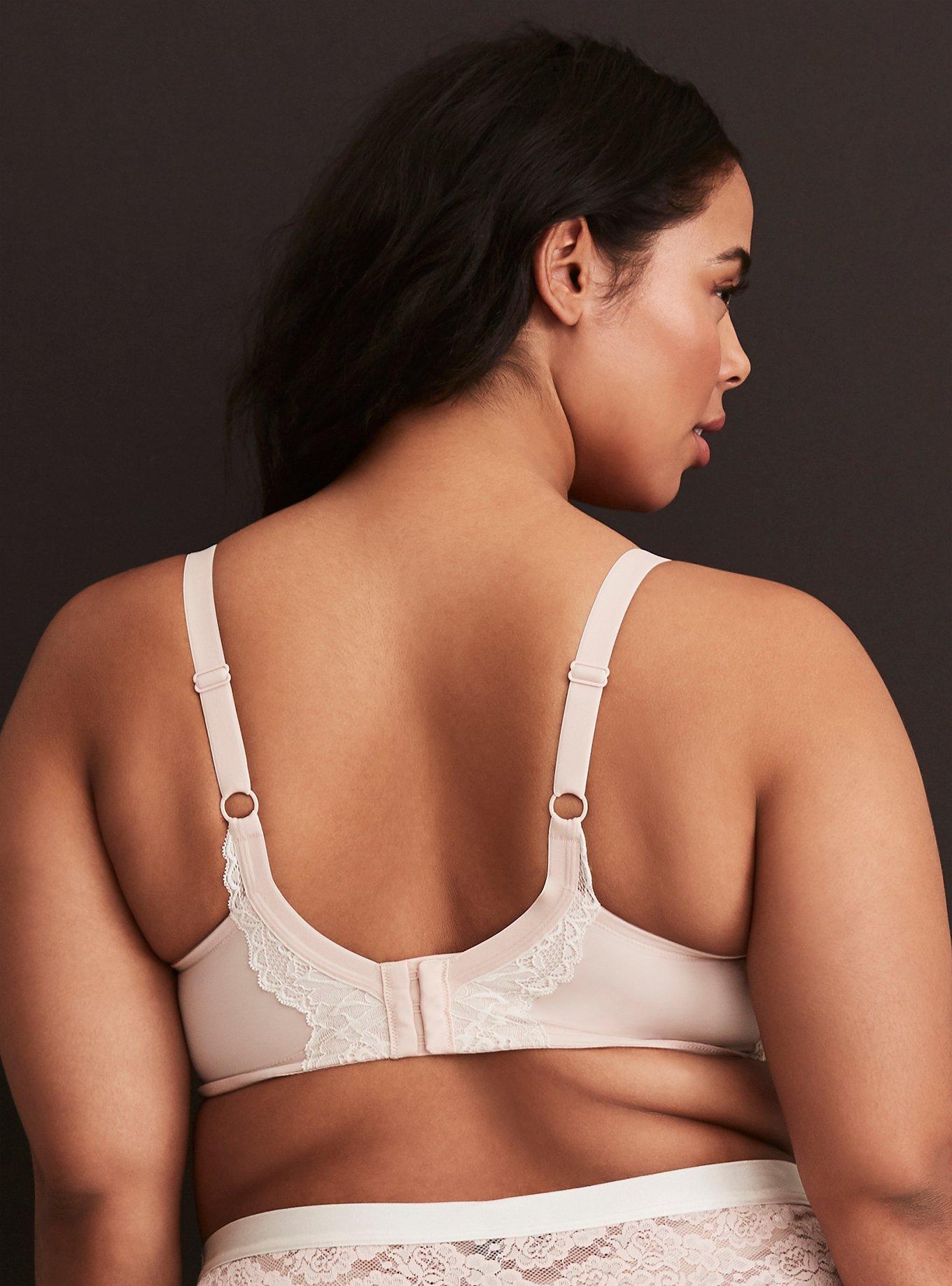 Light Pink Floral Lace Push-Up Balconette Bra, LIGHT PINK, alternate