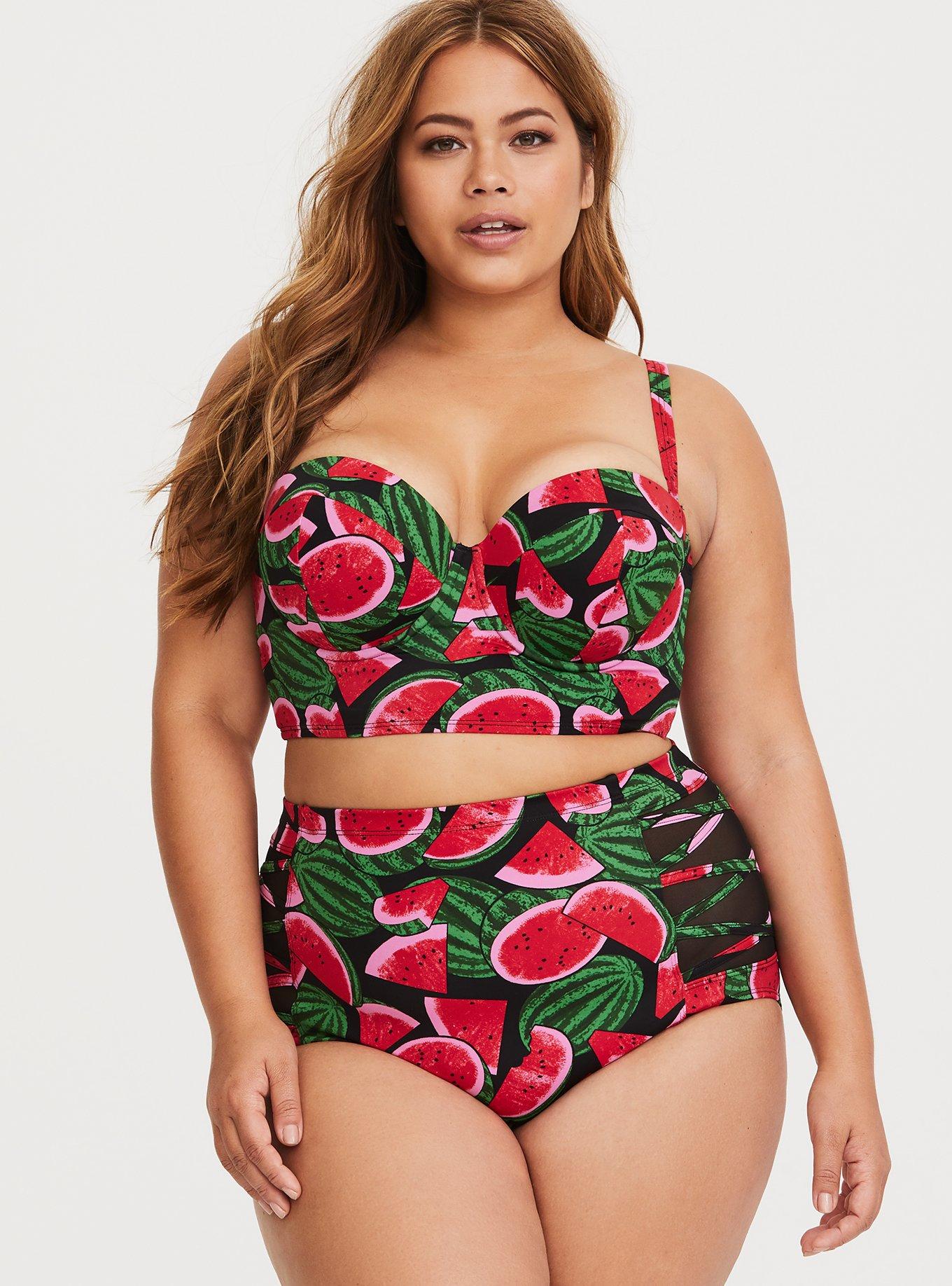 Plus Size Underwire Push Up Strapless Bikini Top Torrid