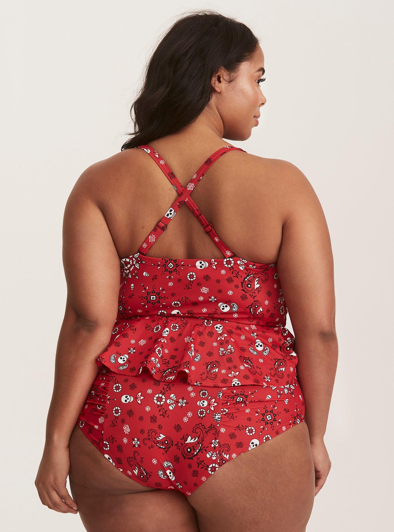 Plus Size - Underwire Push-Up Peplum Tankini - Torrid