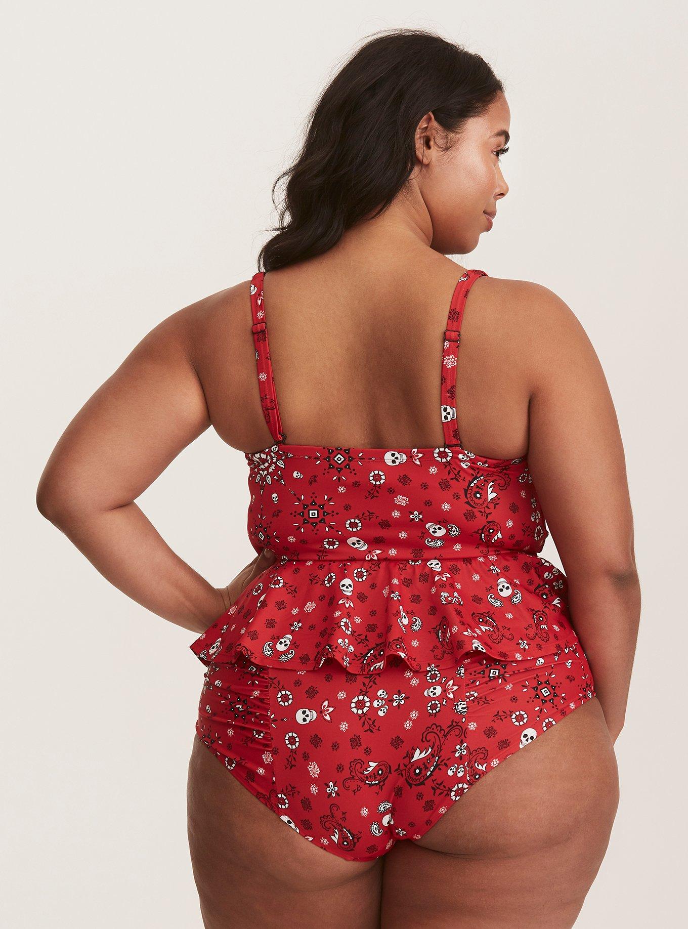 Plus Size - Underwire Push-Up Peplum Tankini - Torrid