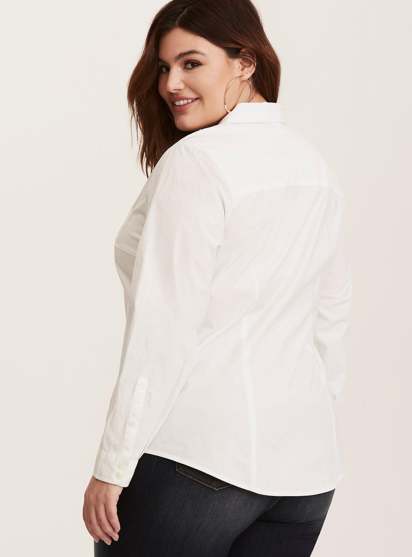 Poplin Collared Shirt, BRIGHT WHITE, alternate