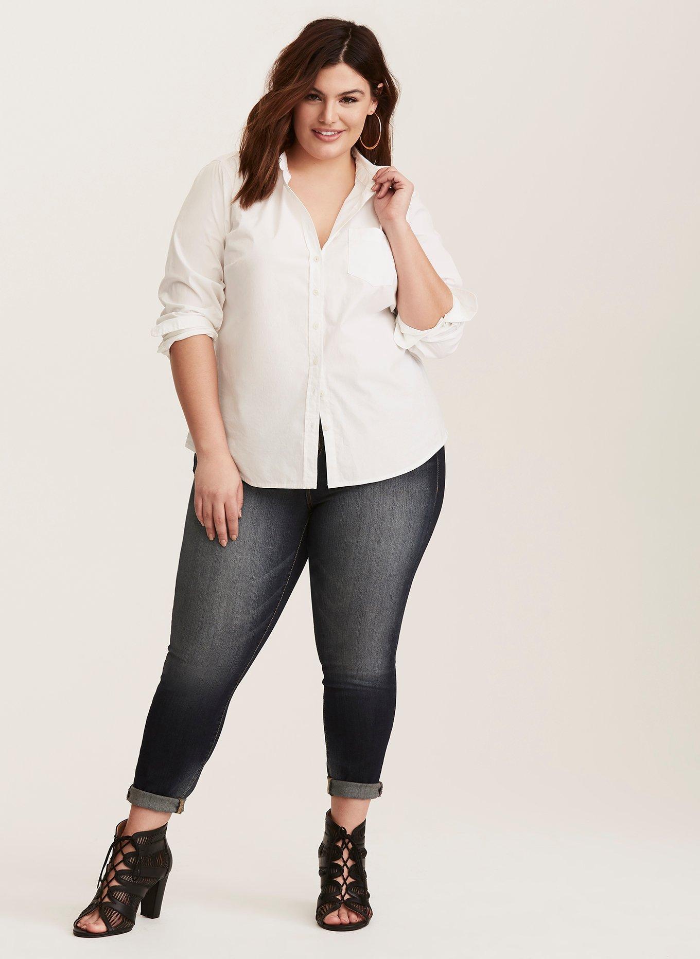 Plus Size - Poplin Collared Shirt - Torrid