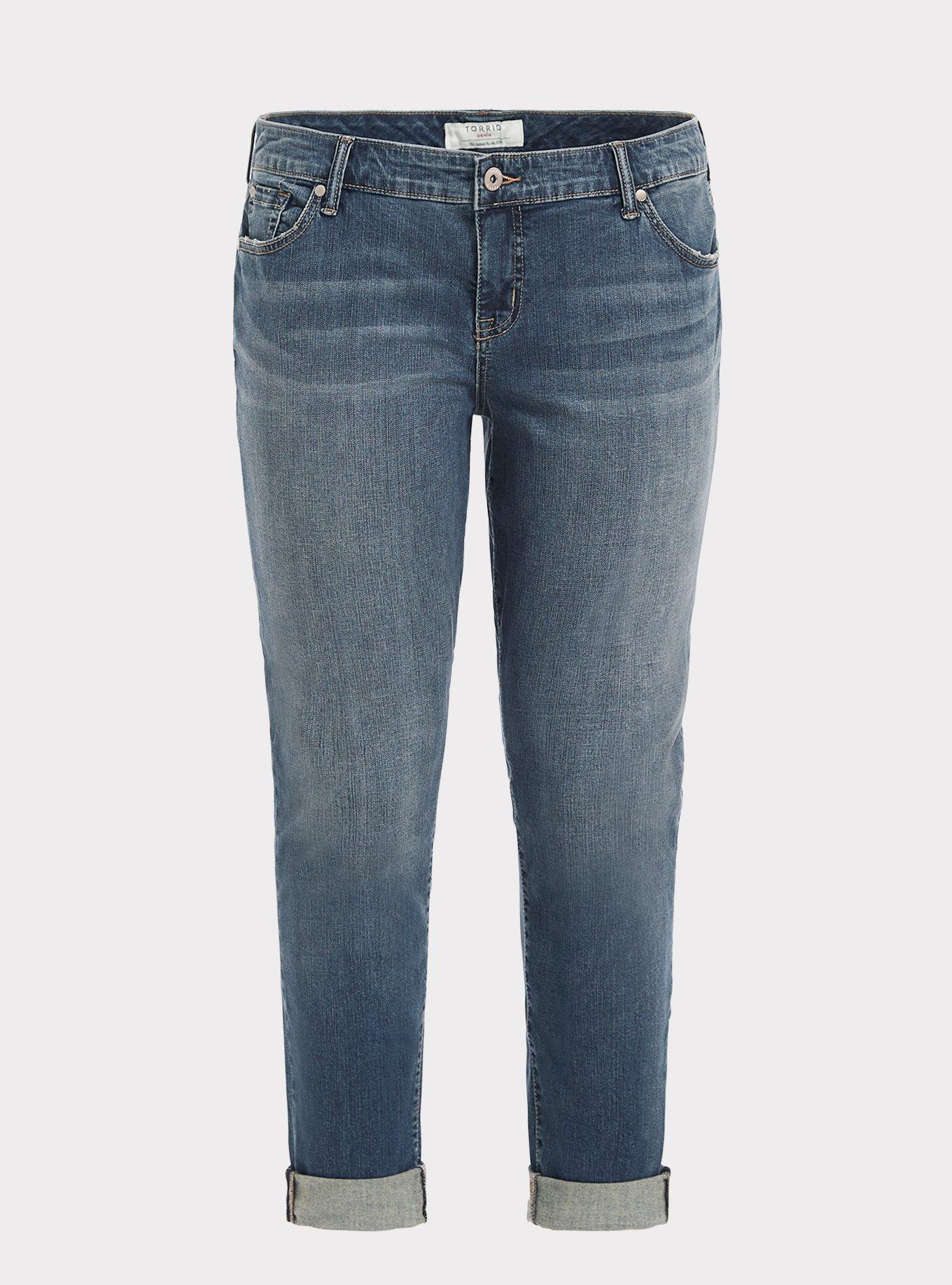 Plus Size Boyfriend Jean - Vintage Stretch Medium Wash, , hi-res