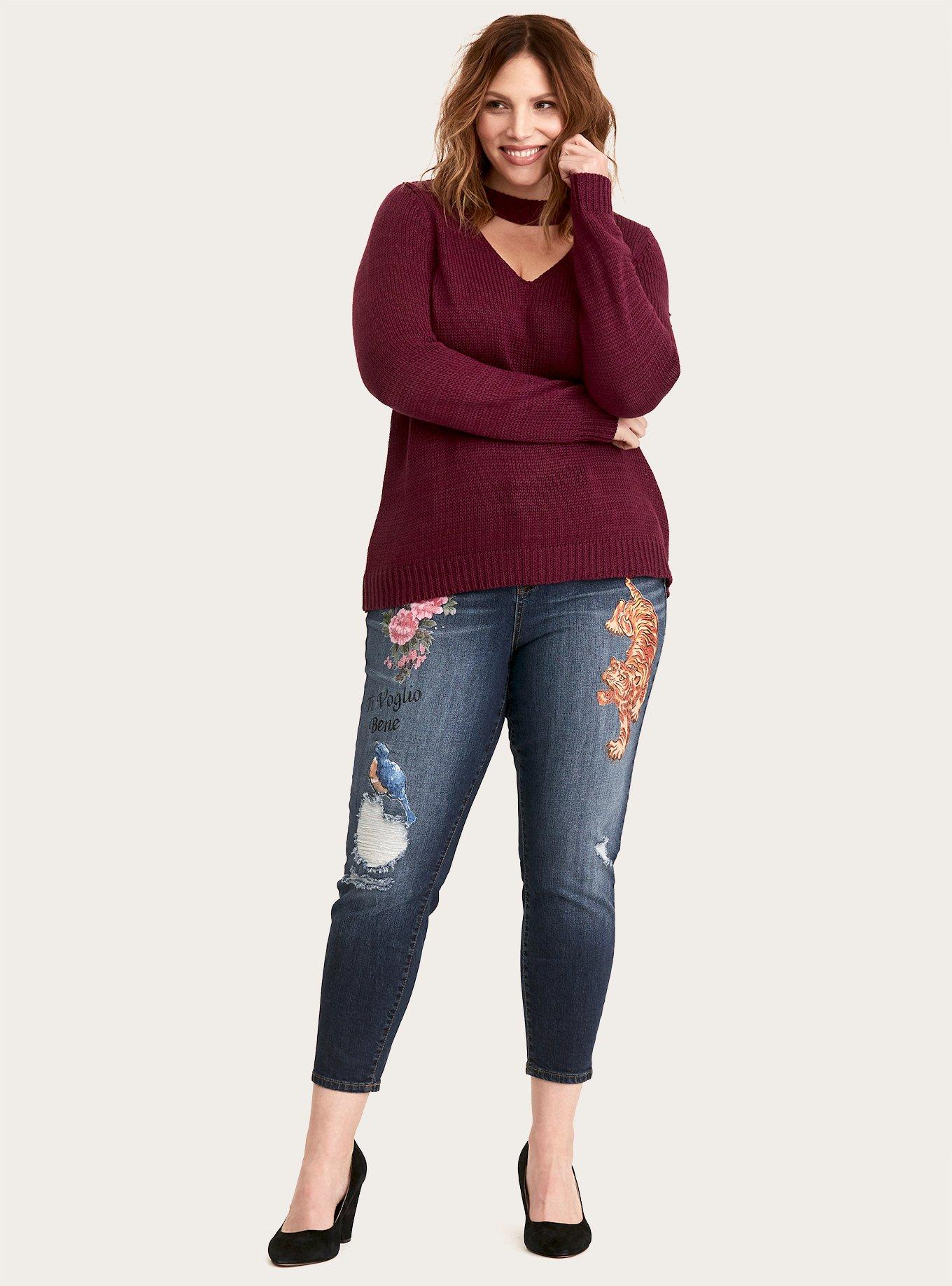 Plus Size - Girlfriend Jean - Vintage Stretch Dark Wash - Torrid