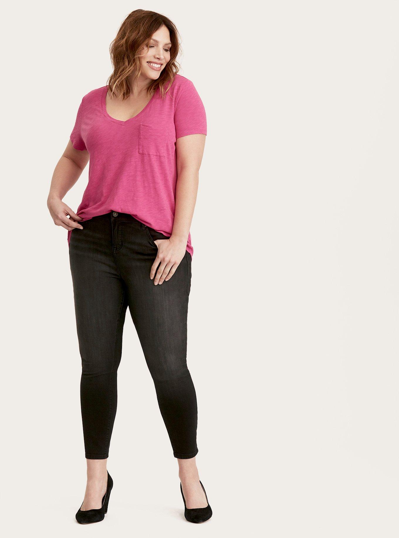 Premium Stretch High-Rise Curvy Skinny Jeans - Black Wash, DEAD OF NIGHT, hi-res