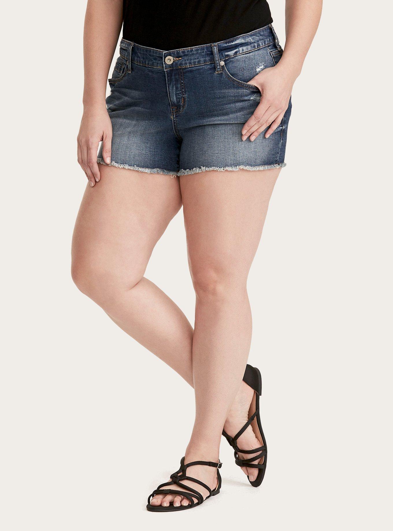 Plus size skinny shorts store