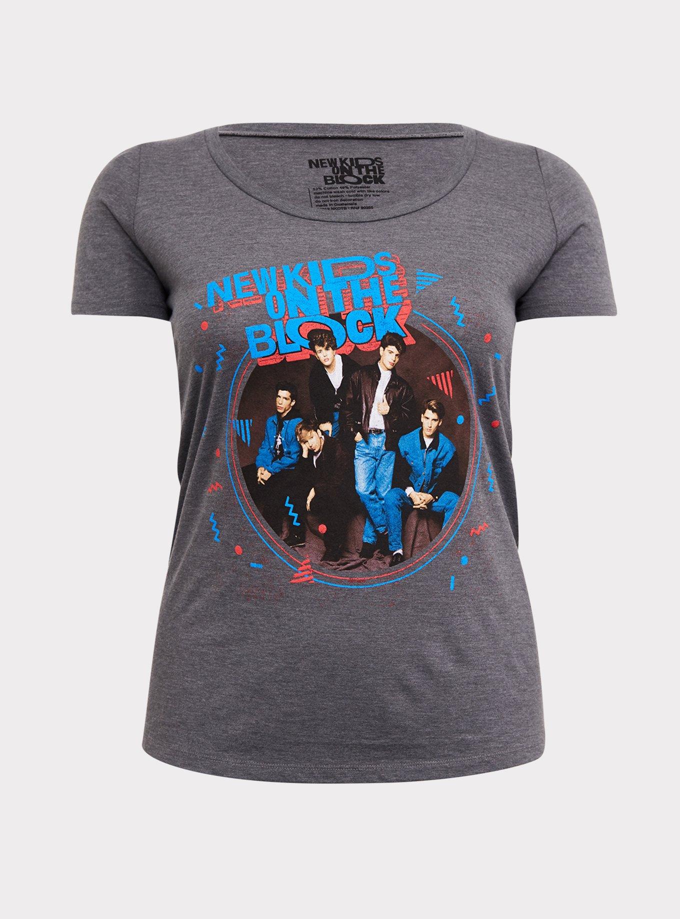 Plus Size - New Kids On The Block Grey Slim Fit Tee - Torrid