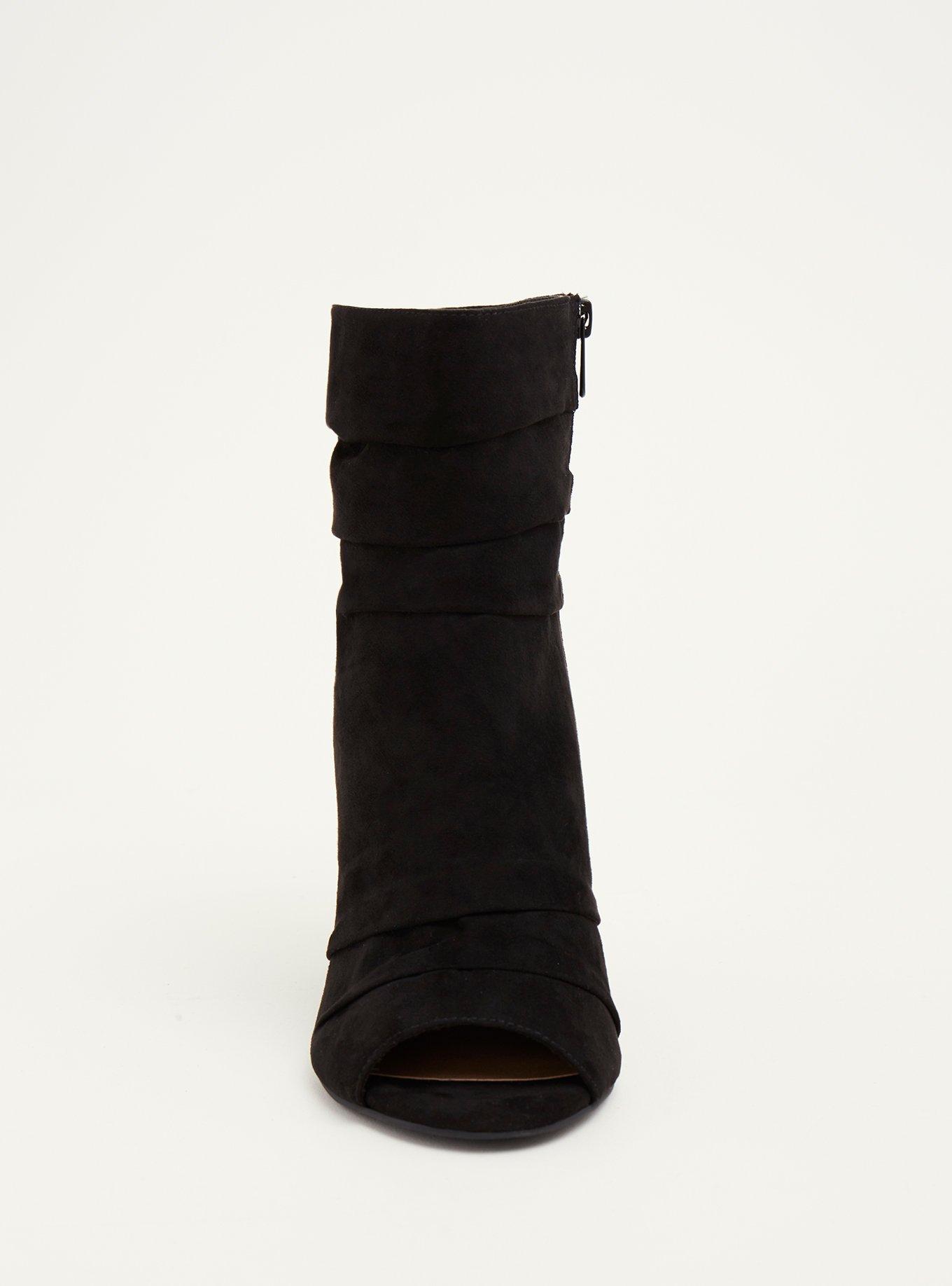 Scrunch Peep Toe Wedge (WW), BLACK, alternate