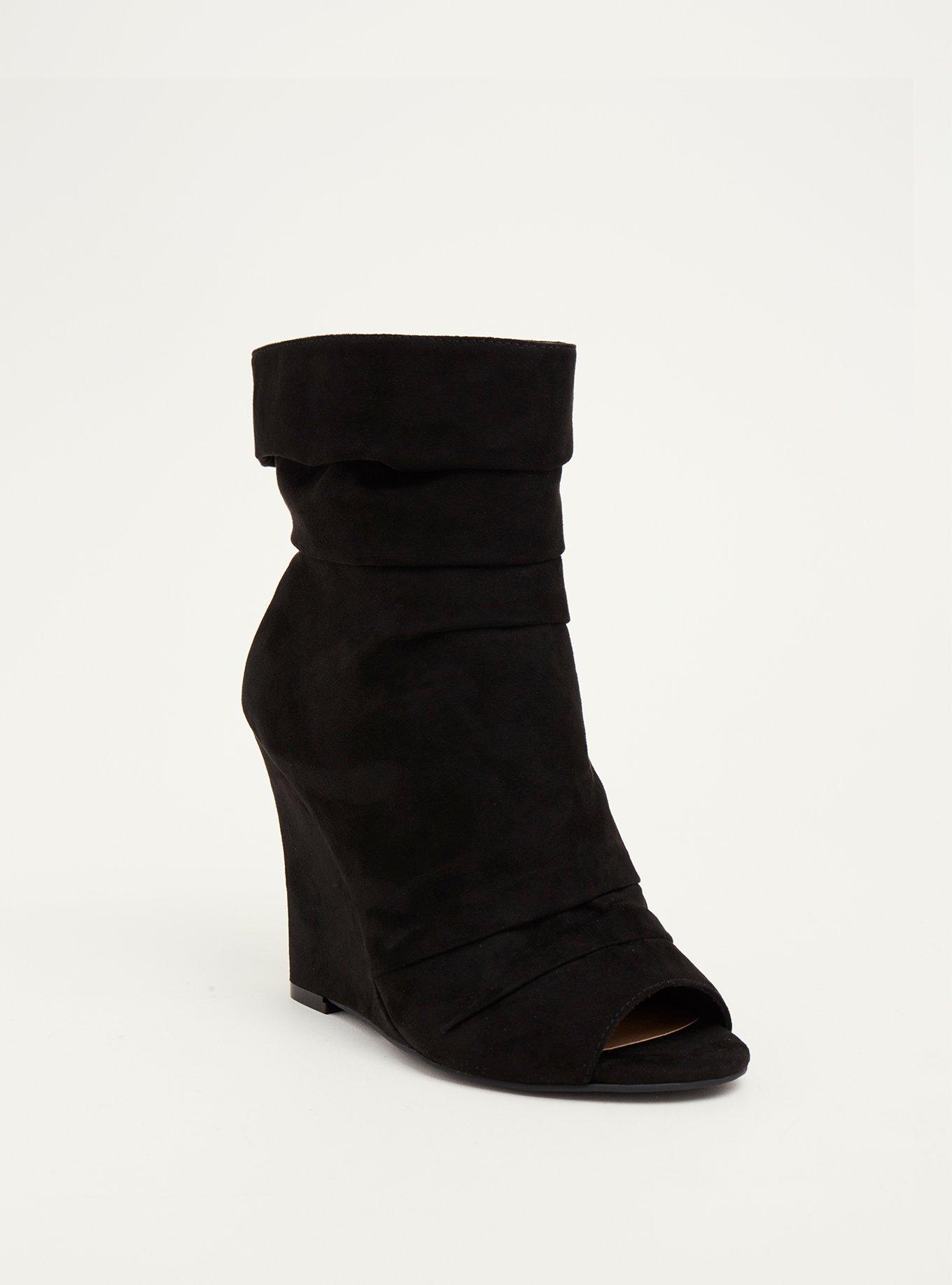 Plus Size Scrunch Peep Toe Wedge (WW) Torrid