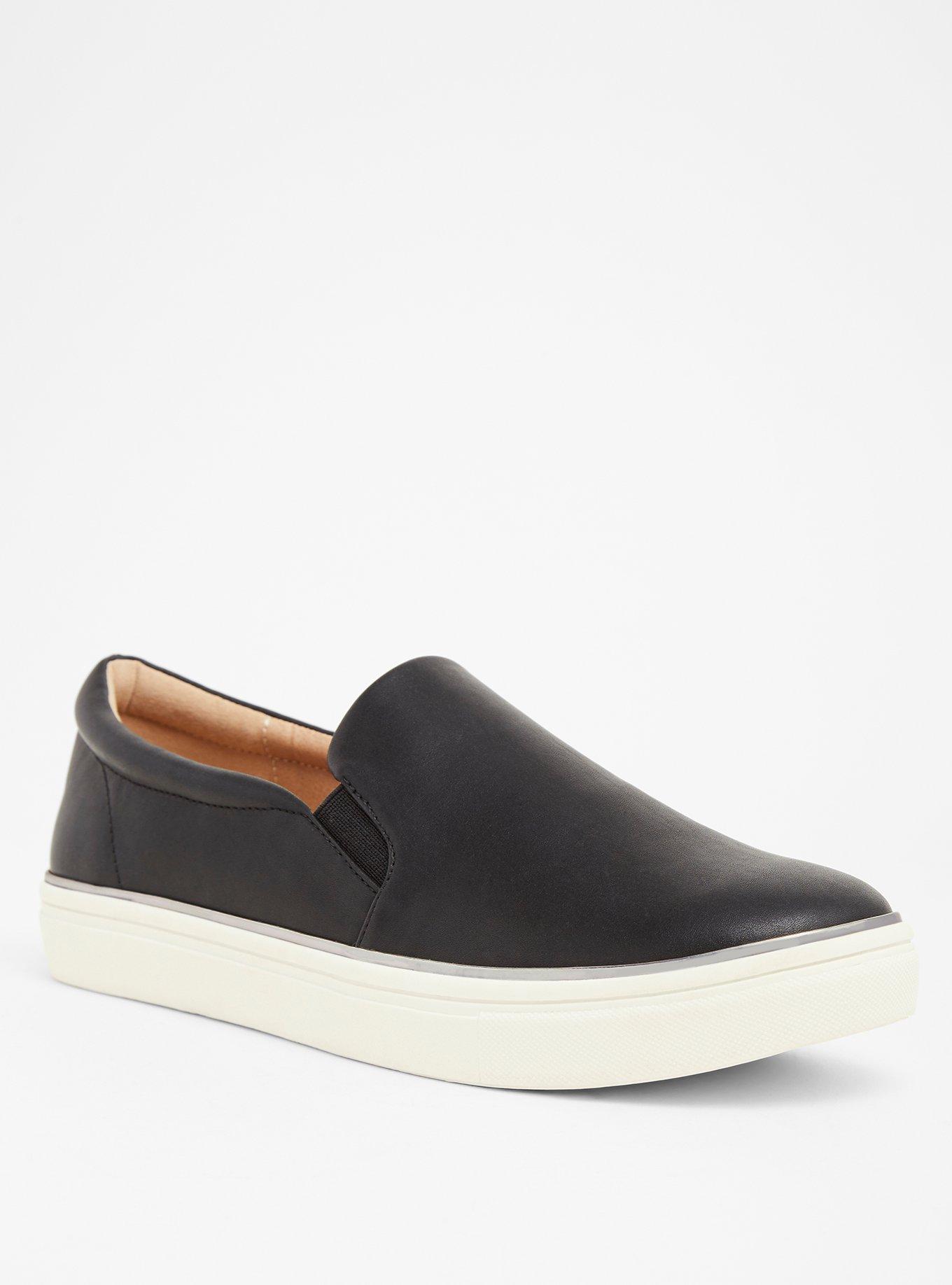 Plus Size Metal Trim Slip On Sneakers (Wide Width), , hi-res