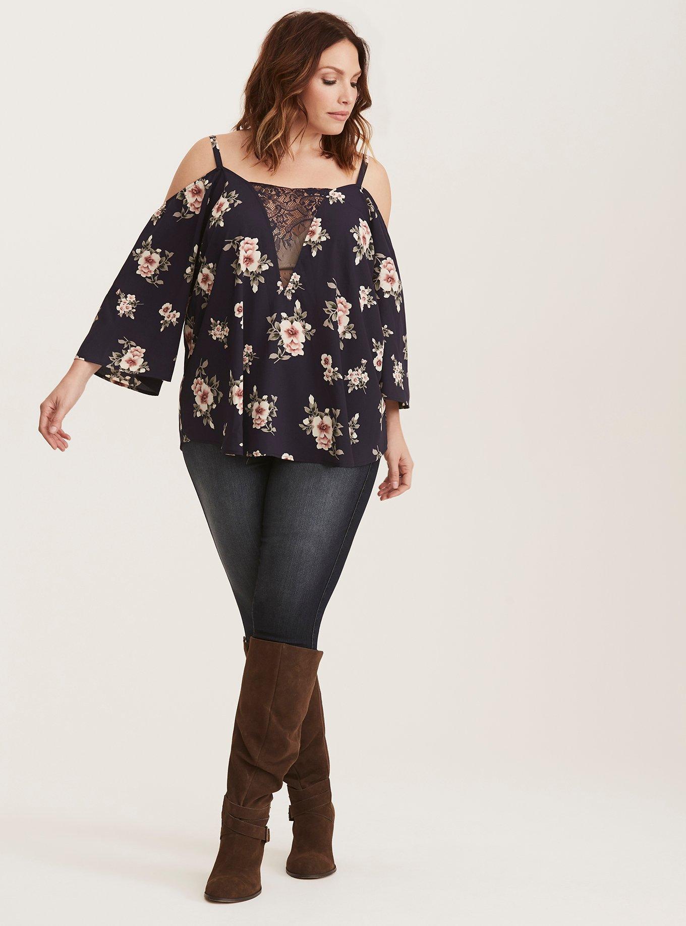 Floral Cold Shoulder Top – Lennon & Lace