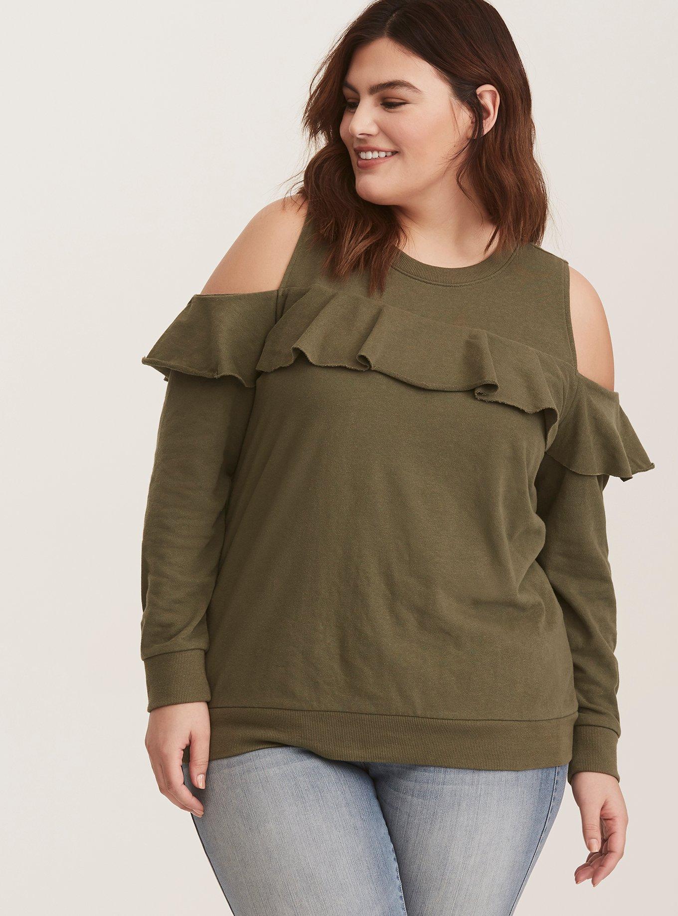 Open shoulder online sweatshirt