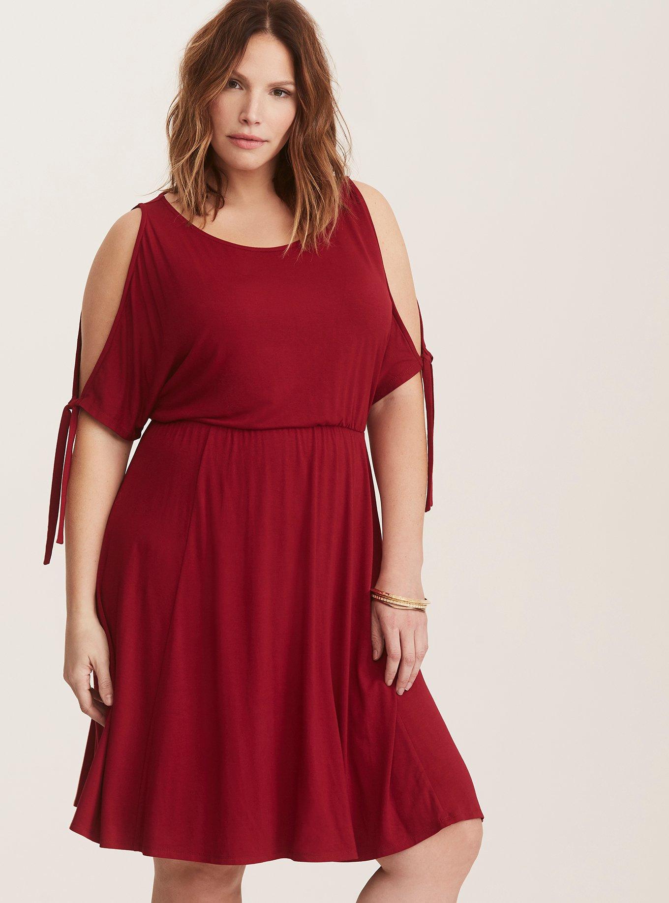 Cold shoulder jersey outlet dress