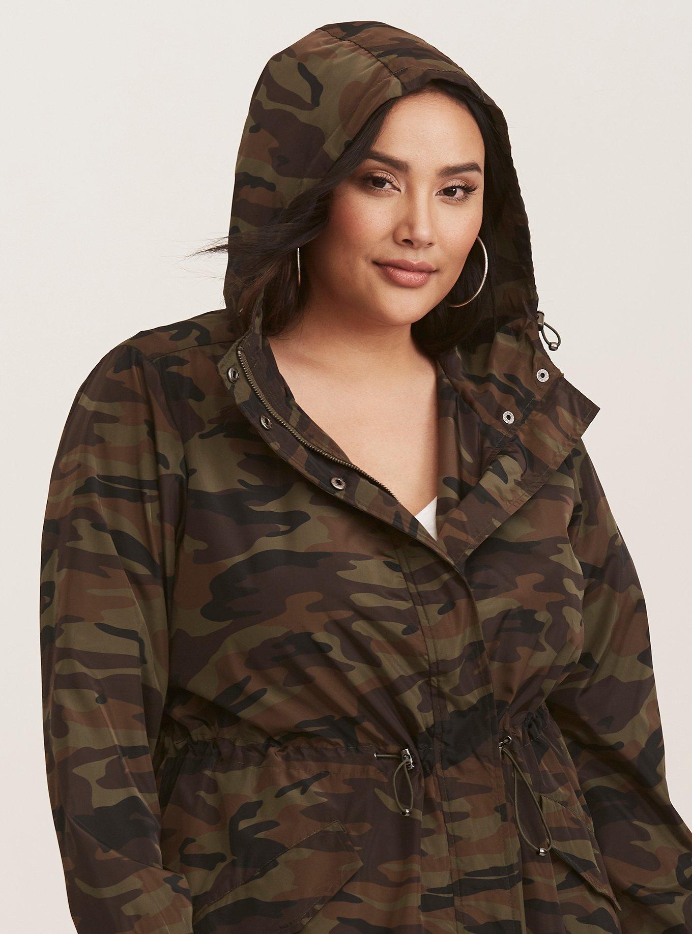 Plus size camo hot sale military jacket