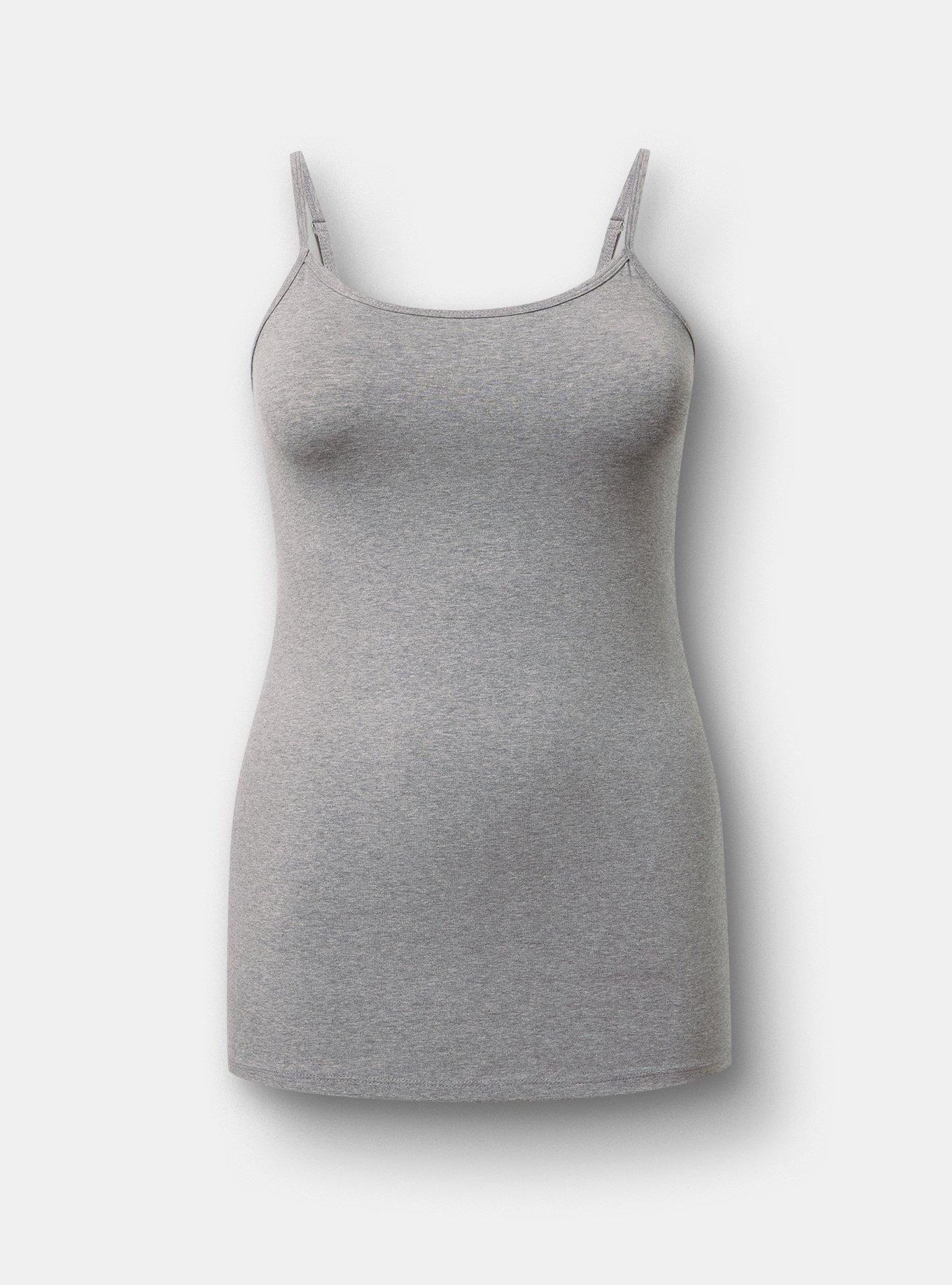 Foxy Tunic Cami, HEATHER GREY, hi-res