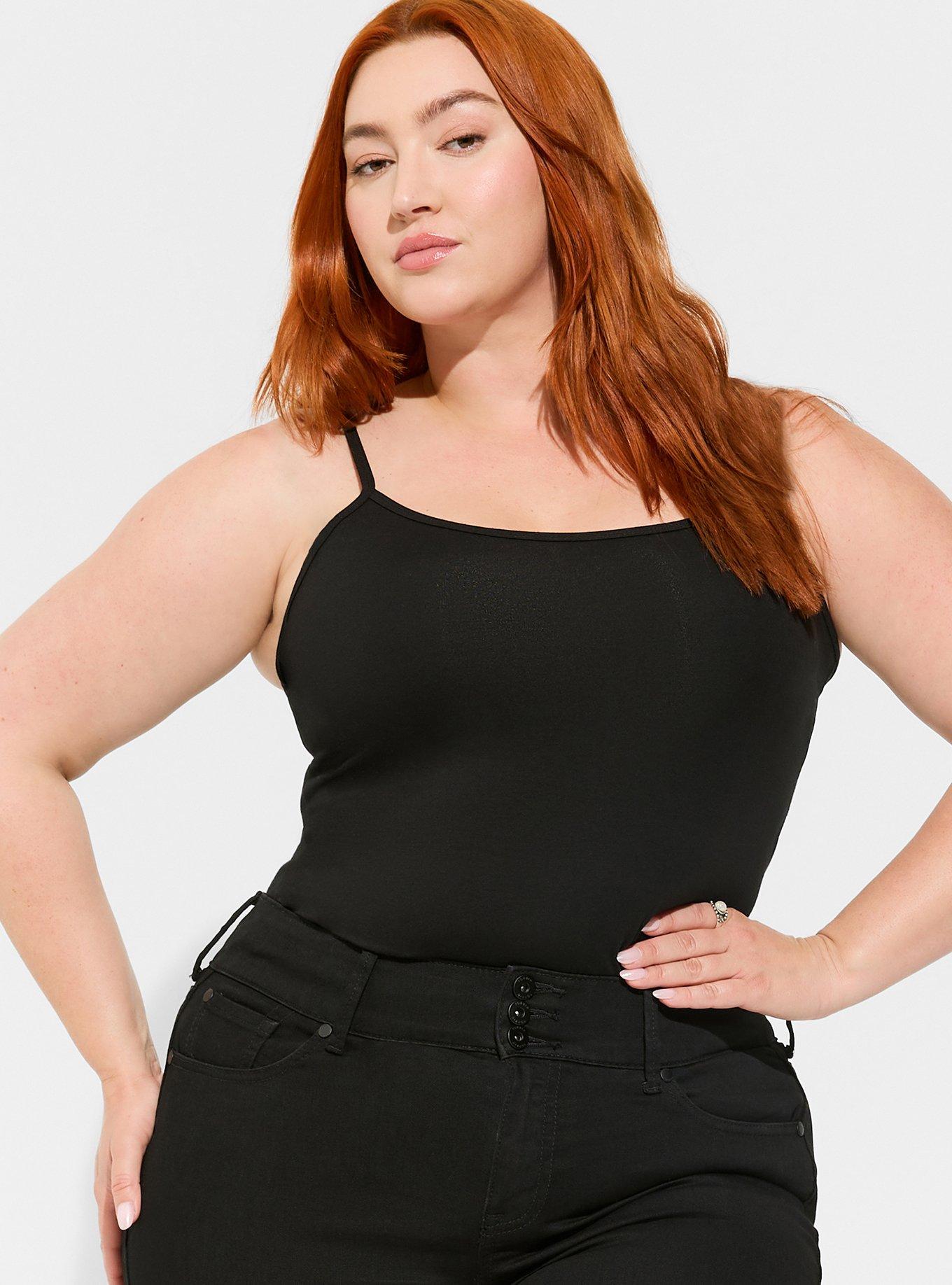 Shop Plus Size Luxe Lace Cami in Black
