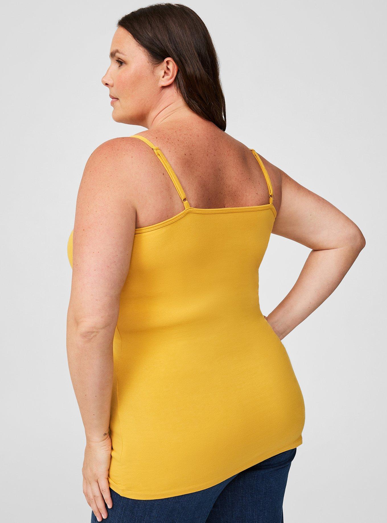 Plus size cheap yellow cami