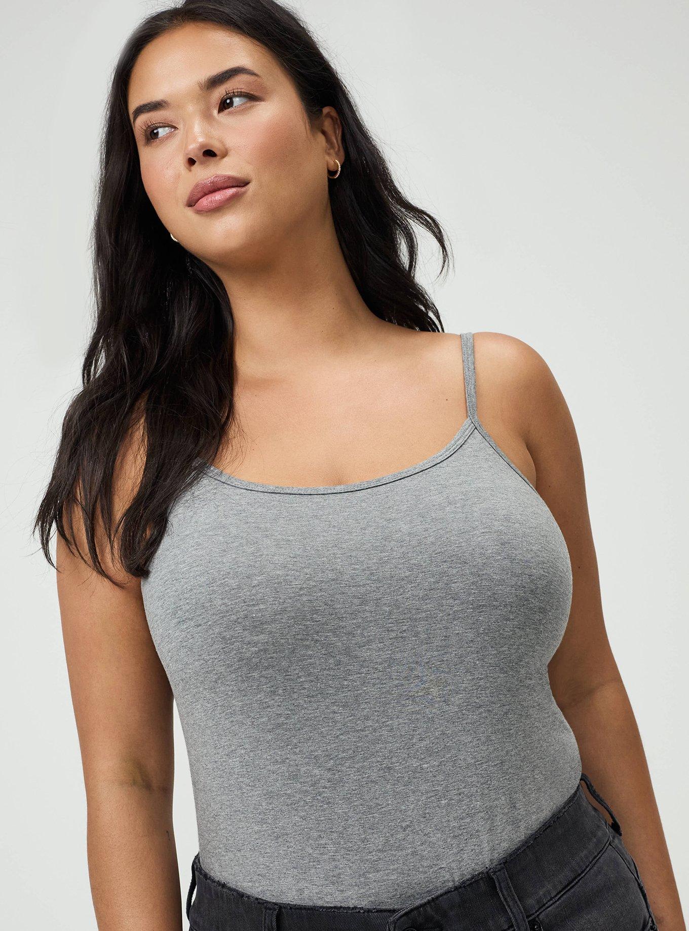 Plus Size Foxy Tunic Cami, MED HEATHER GREY, alternate