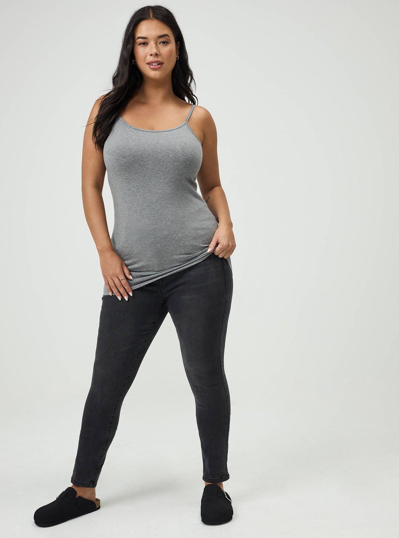 Plus Size Foxy Tunic Cami, MED HEATHER GREY, alternate
