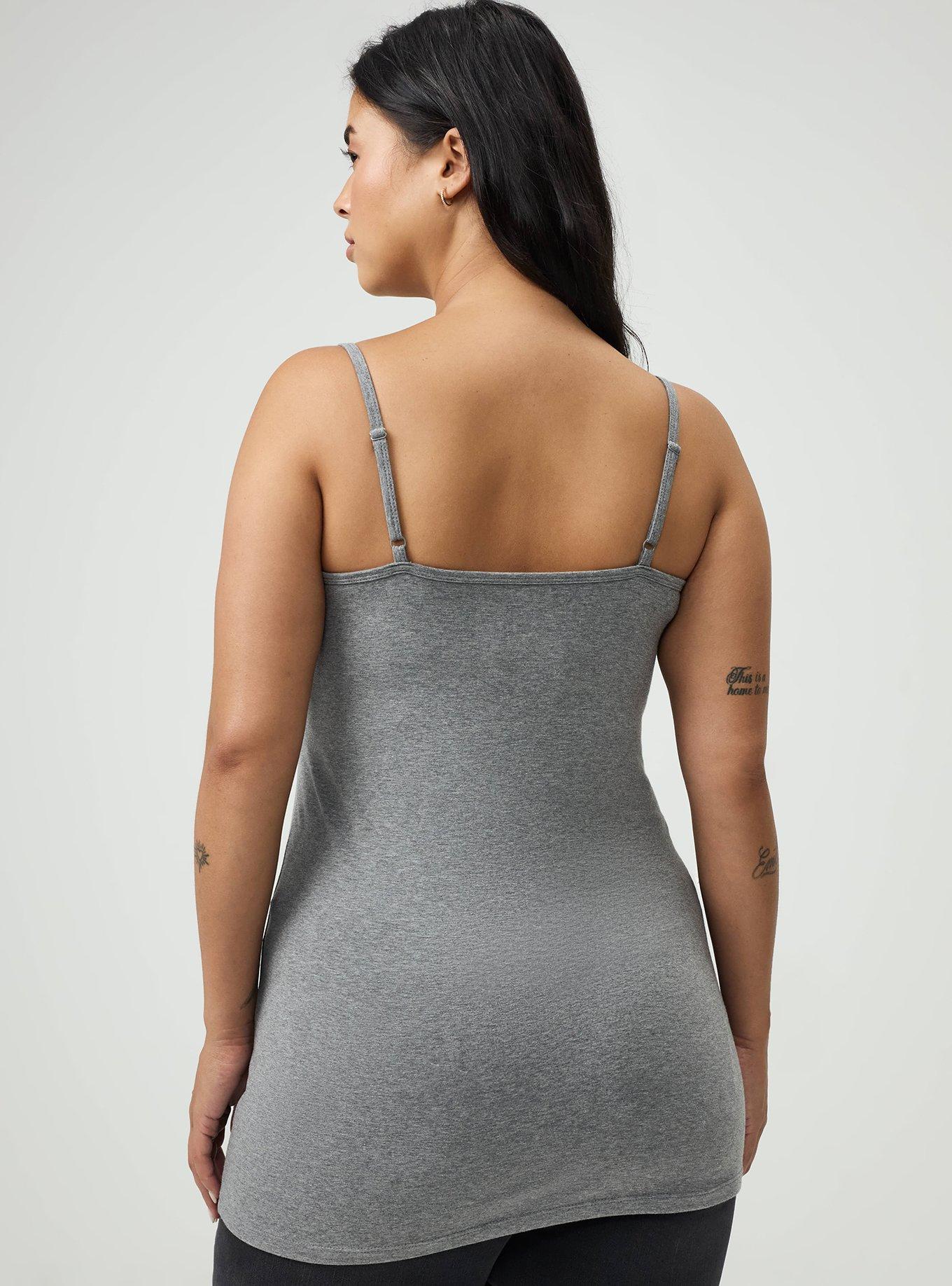 Plus Size Foxy Tunic Cami, MED HEATHER GREY, alternate