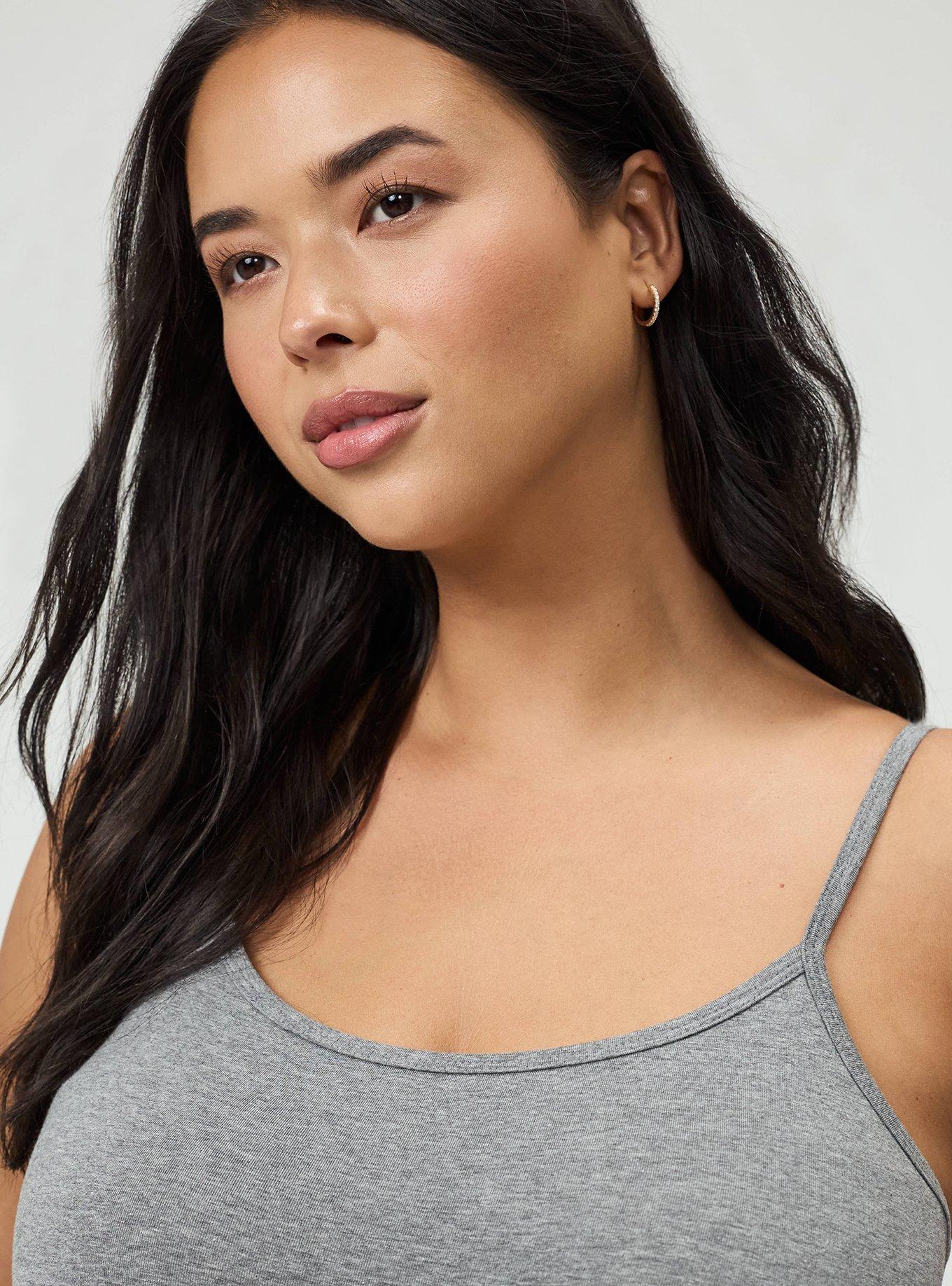 Plus Size Foxy Tunic Cami, MED HEATHER GREY, alternate
