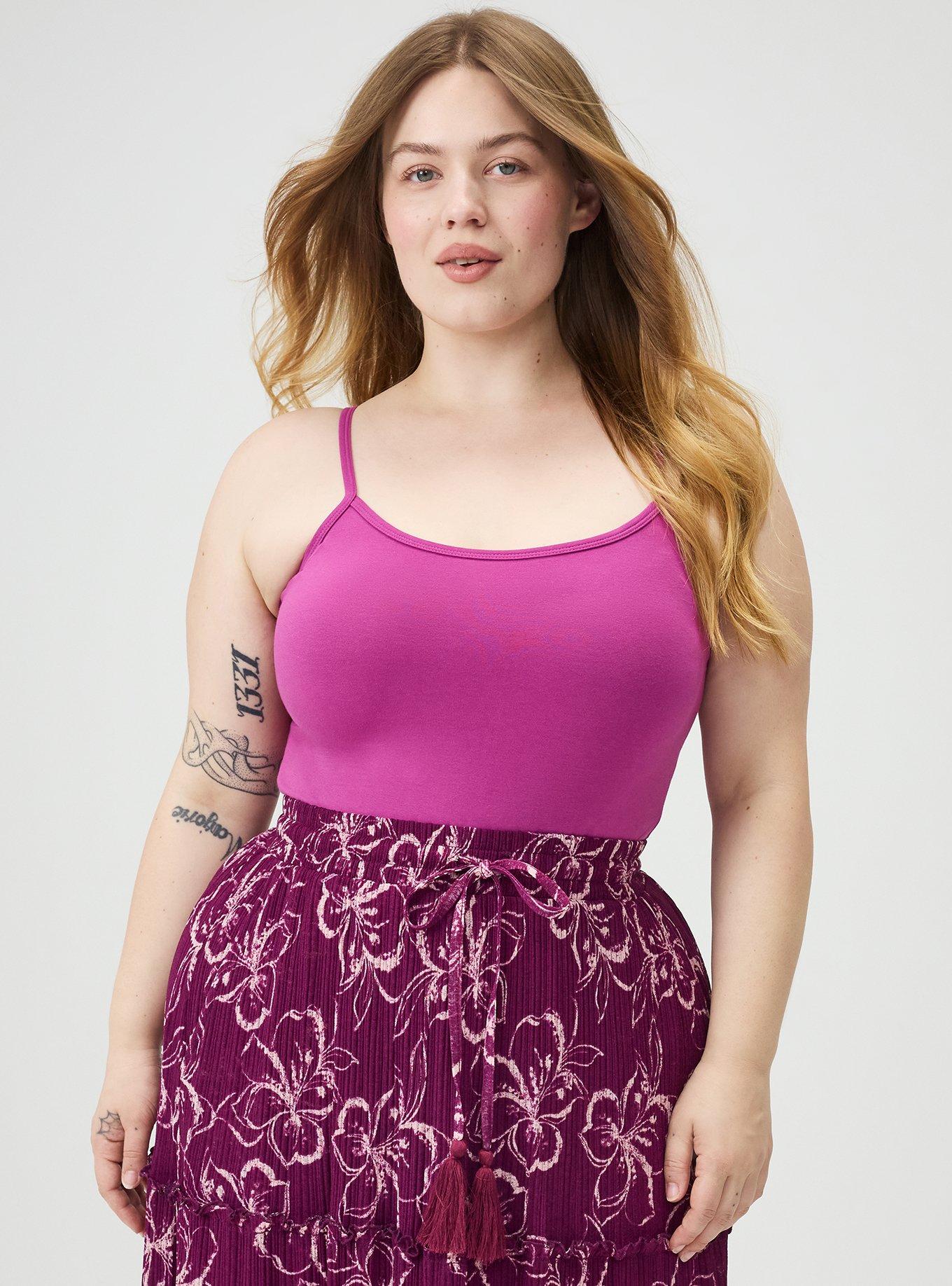 Plus Size Foxy Tunic Cami, WILD ASTER, alternate