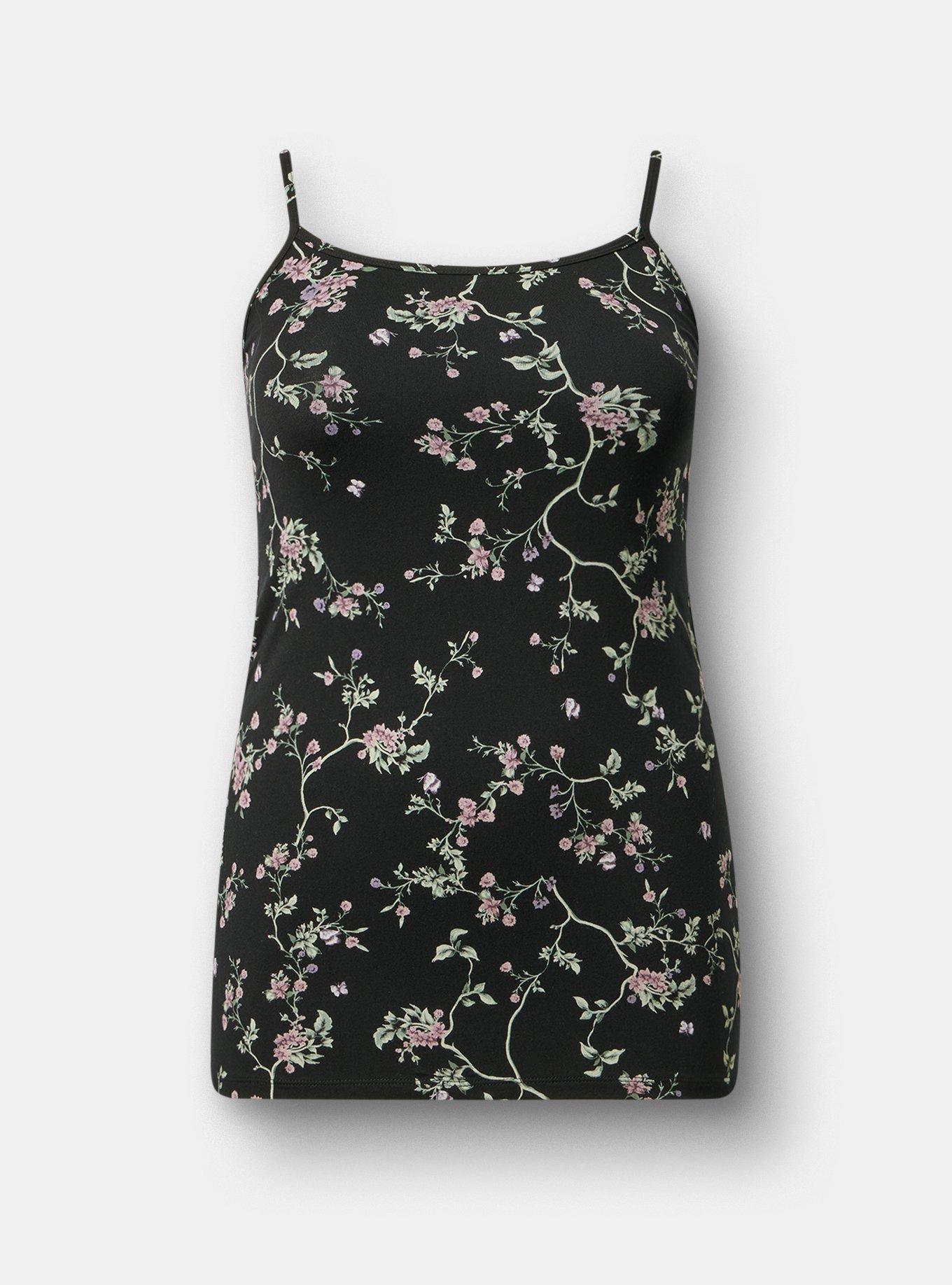 Foxy Tunic Cami, CRAWLING FLORAL BLACK, hi-res
