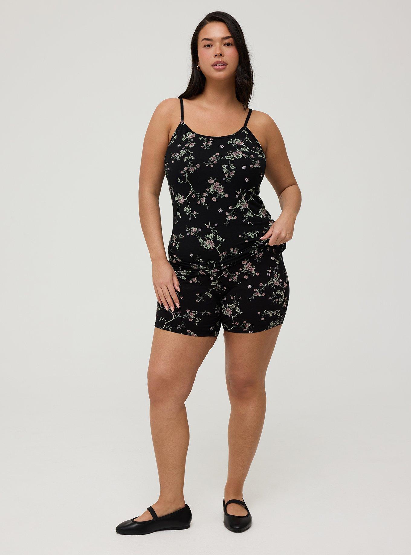 Foxy Tunic Cami, CRAWLING FLORAL BLACK, hi-res