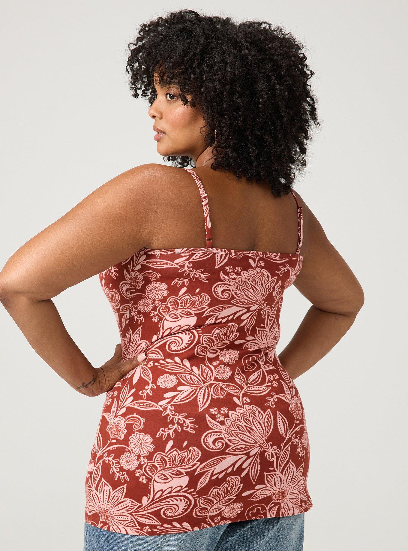 Foxy Tunic Cami, SHANA FLORAL BRICK, alternate