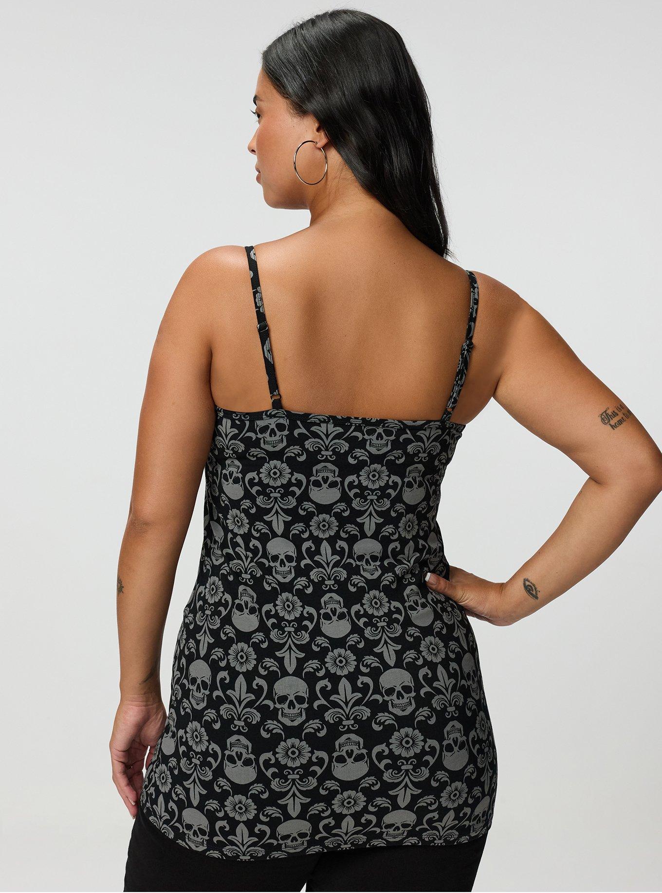 Foxy Tunic, FLEUR SKULLS GREY, alternate