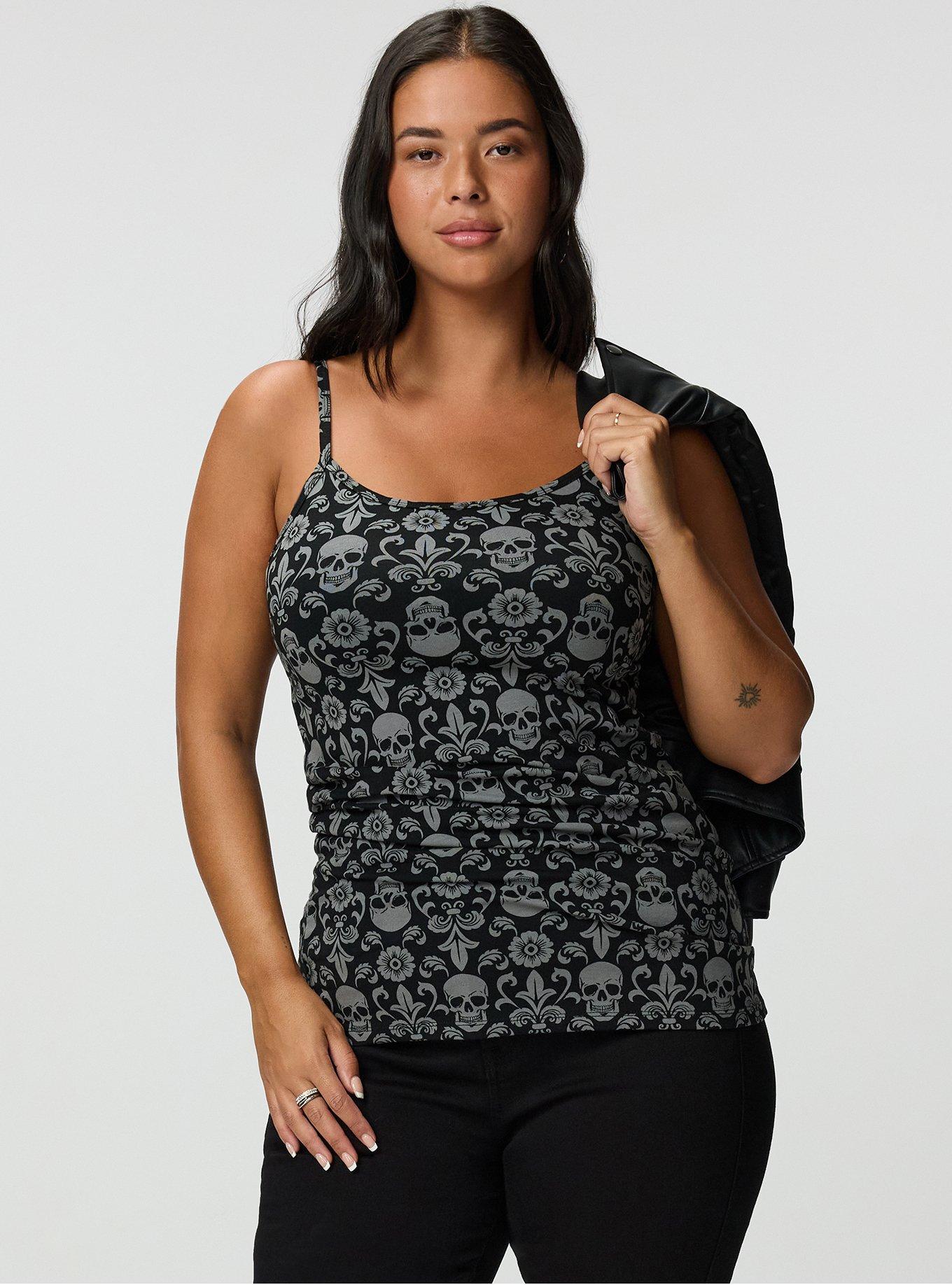 Foxy Tunic, FLEUR SKULLS GREY, alternate