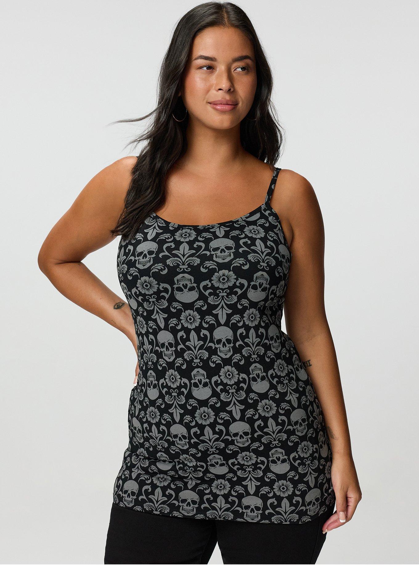 Foxy Tunic, FLEUR SKULLS GREY, hi-res