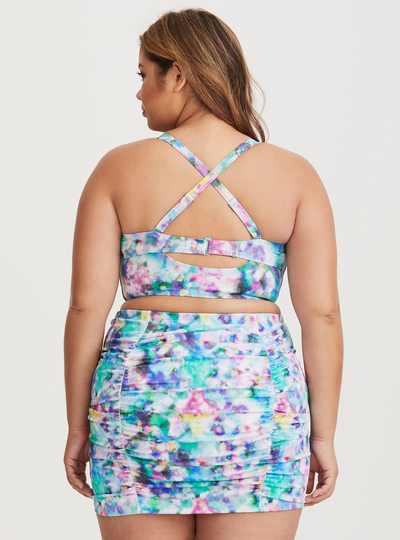 Watercolor Multi Lightly Lined Bikini Top, WATERCOLOR TIE DYE, alternate