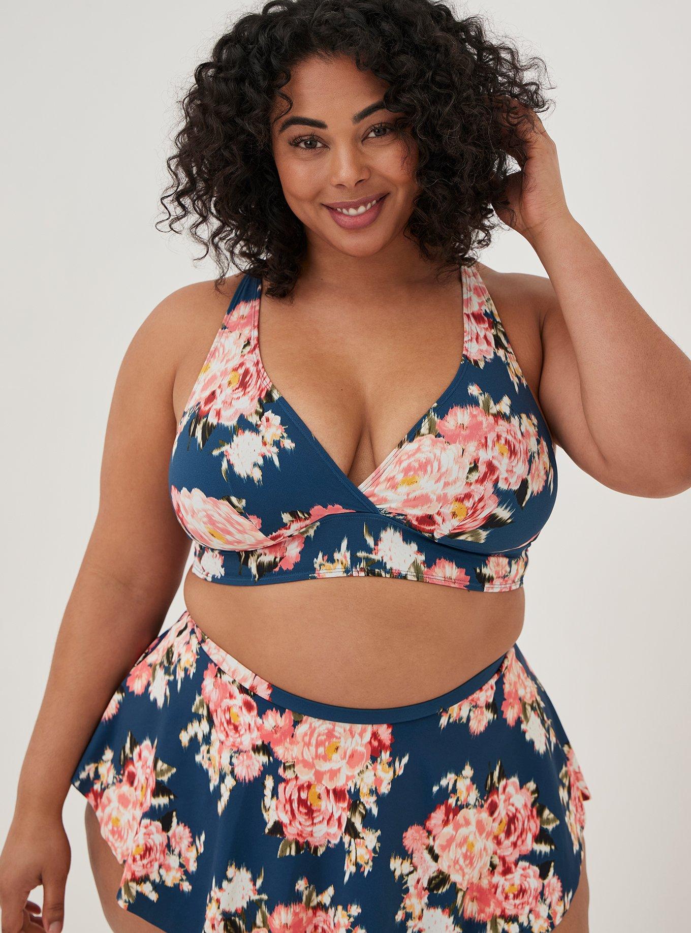 Plus Size - Wireless Cage Front Bikini Top - Torrid