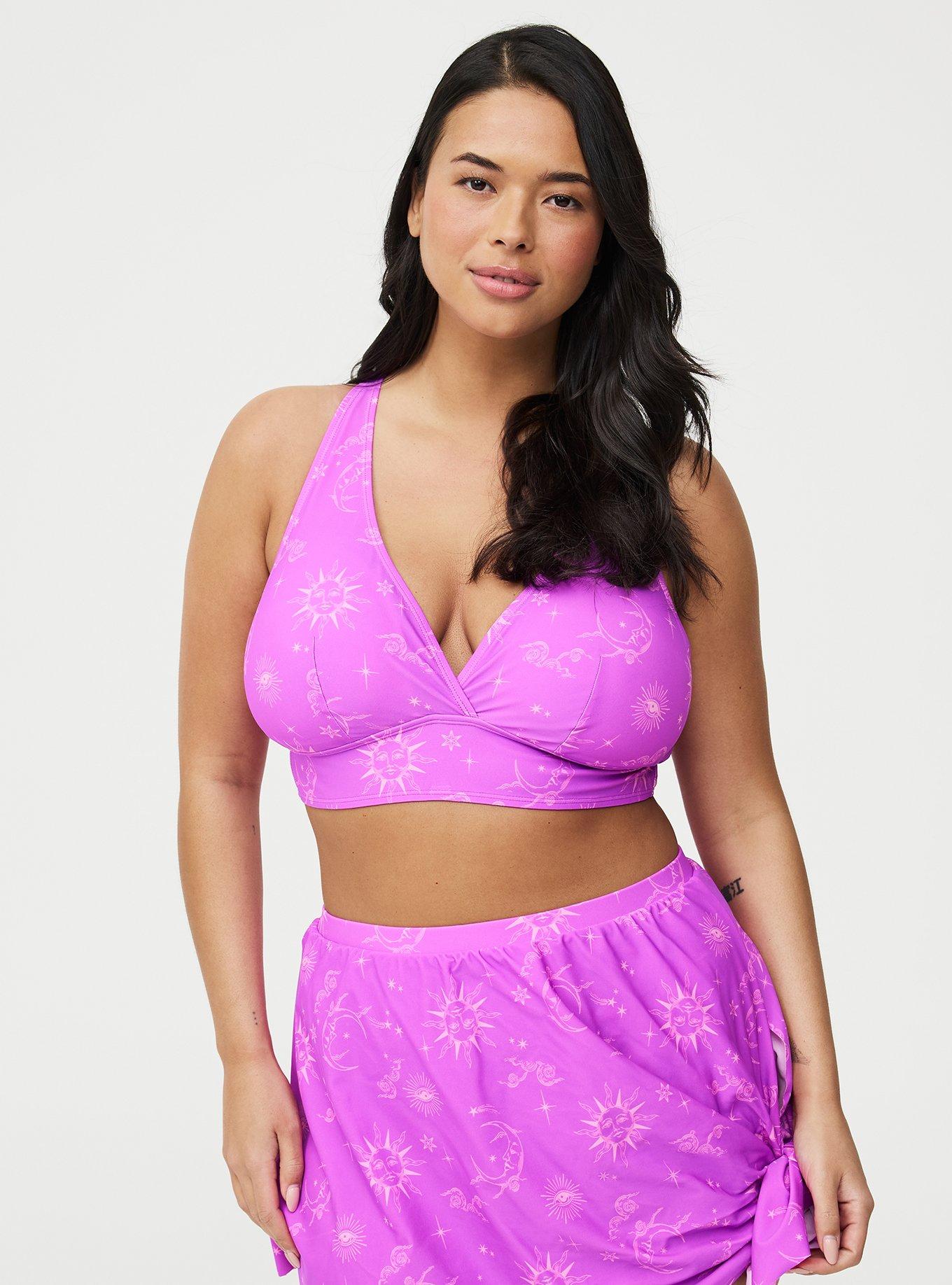 Wireless Triangle Bikini Top, CELESTIAL DREAM PURPLE, hi-res