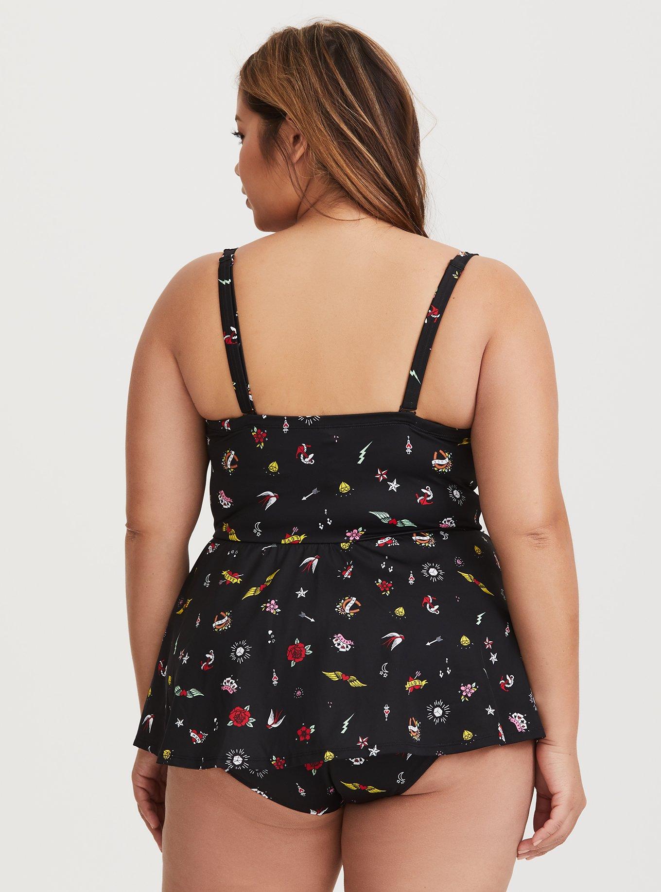 Plus Size - Underwire Push-Up Peplum Tankini - Torrid