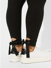Plus Size Crop Premium Legging - Tie-Cuff Black, BLACK, alternate