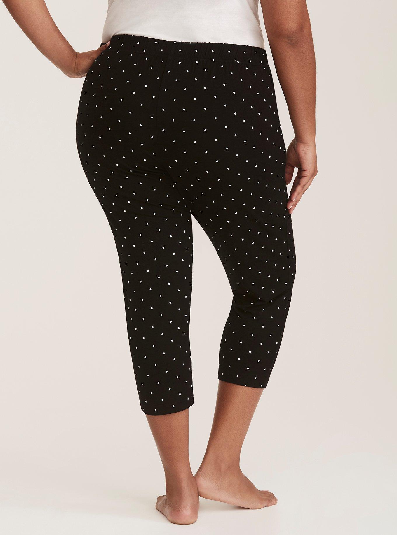 Plus Size Sleep Polka Dot Cropped Jogger Pajama Pants Torrid