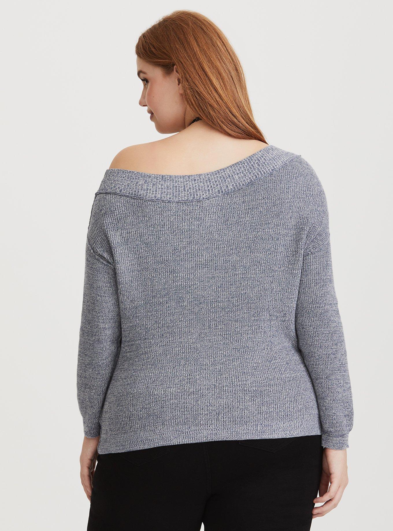 Plus Size Pullover Off Shoulder Sweater Torrid