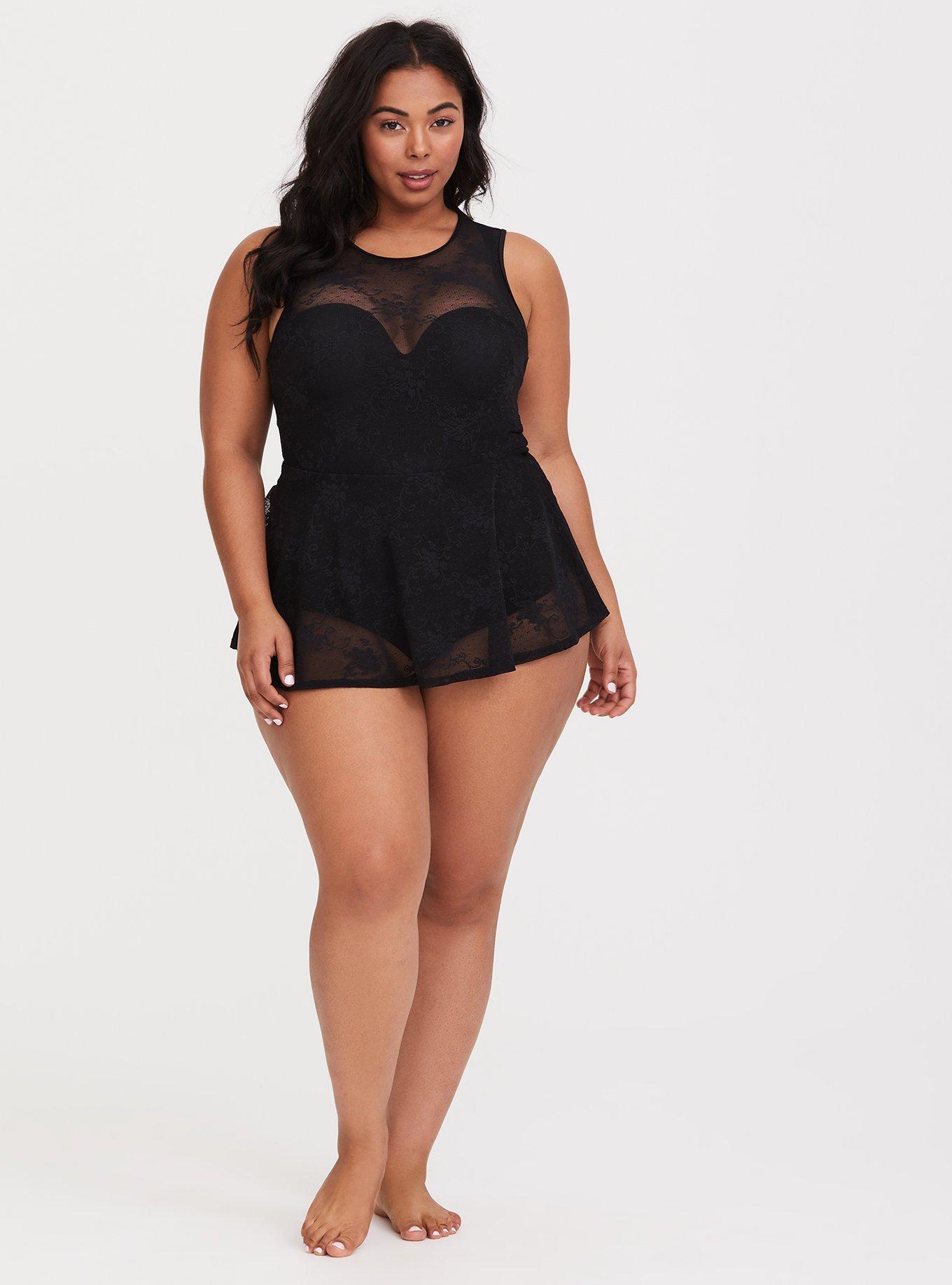rielleriche lace docking swimwear ブラック Women's Aquashape Black and Turquoise Color Blocked Moderate