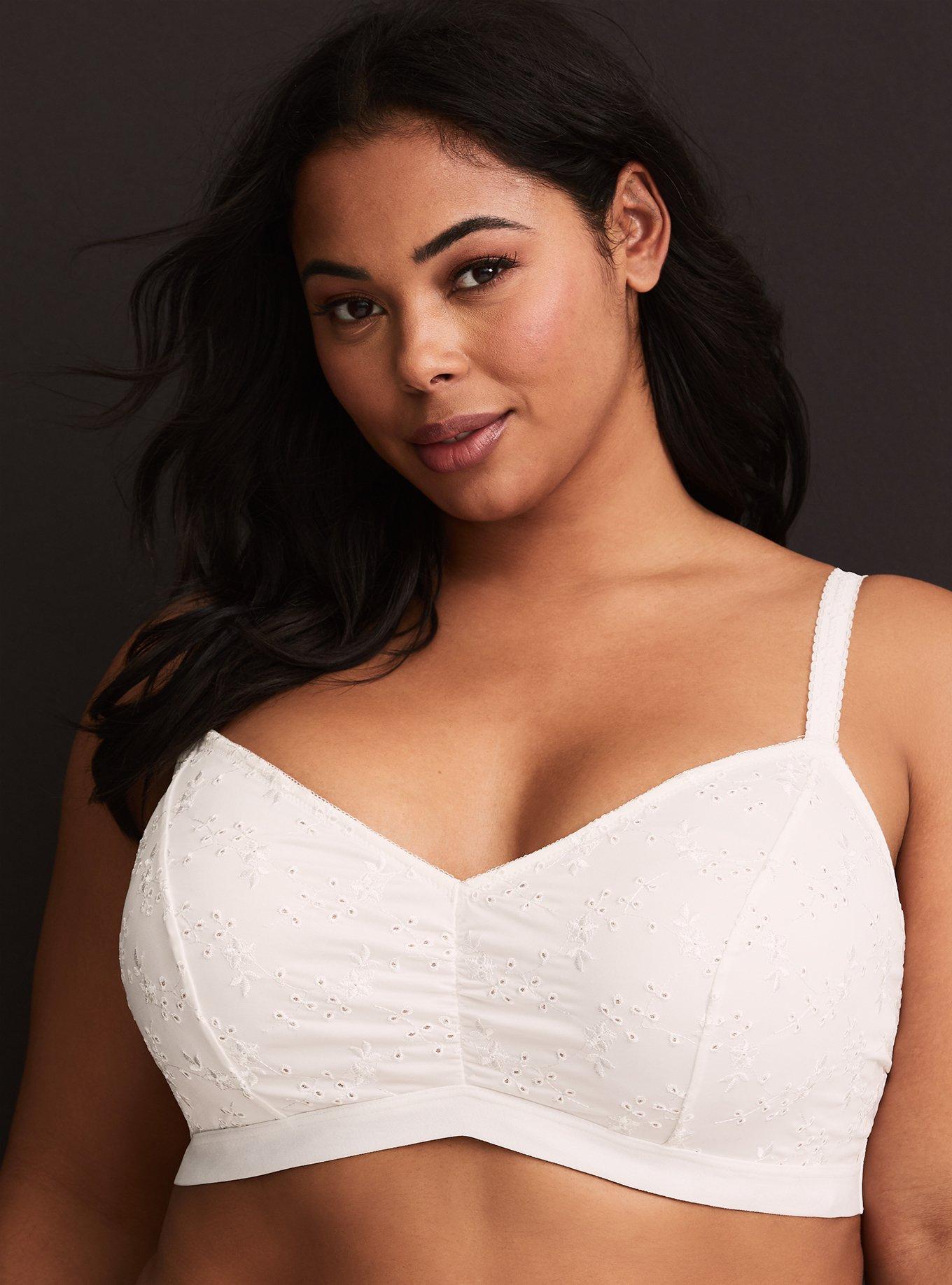 white eyelet bralette