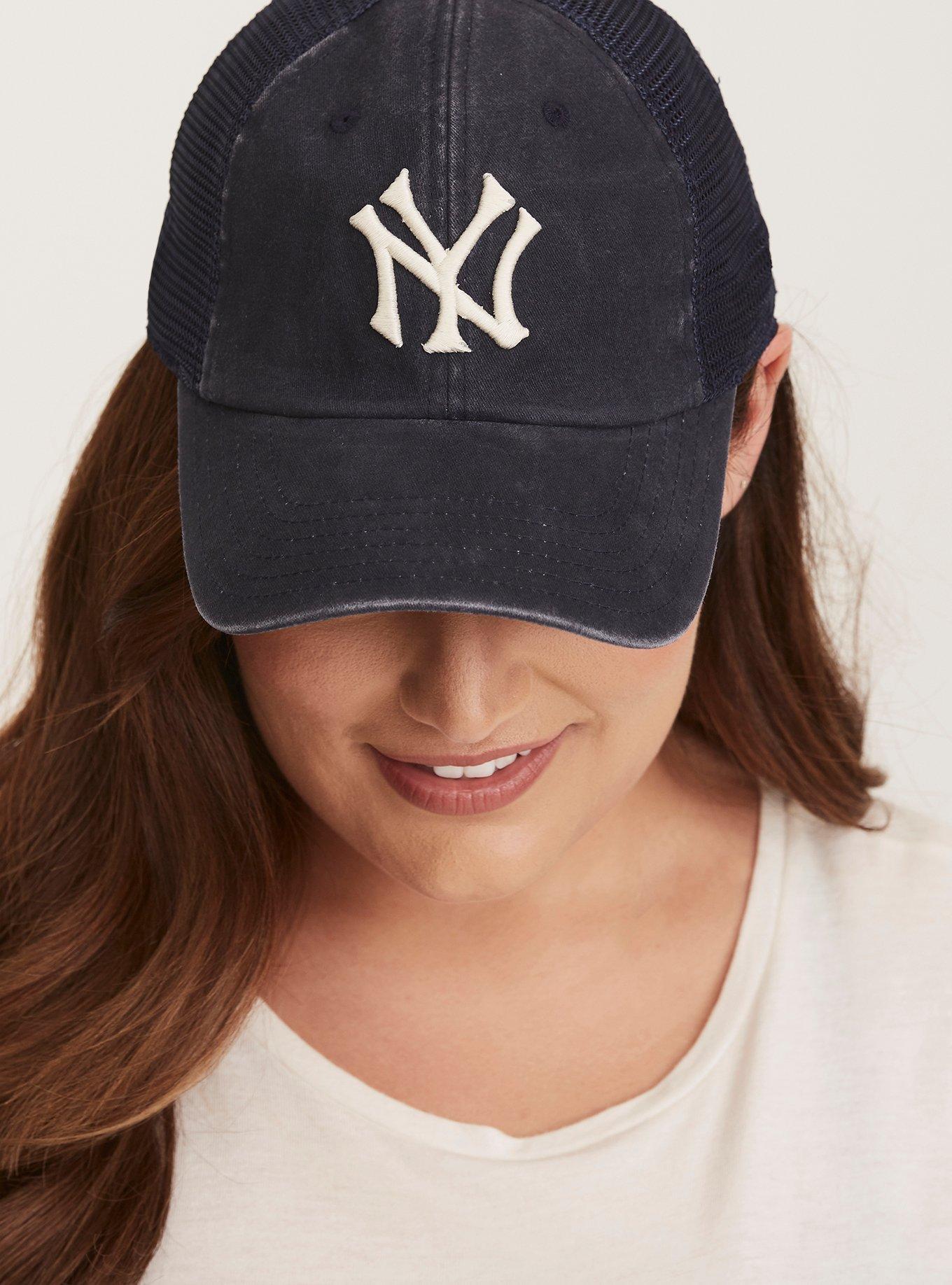 Distressed ny 2024 baseball cap