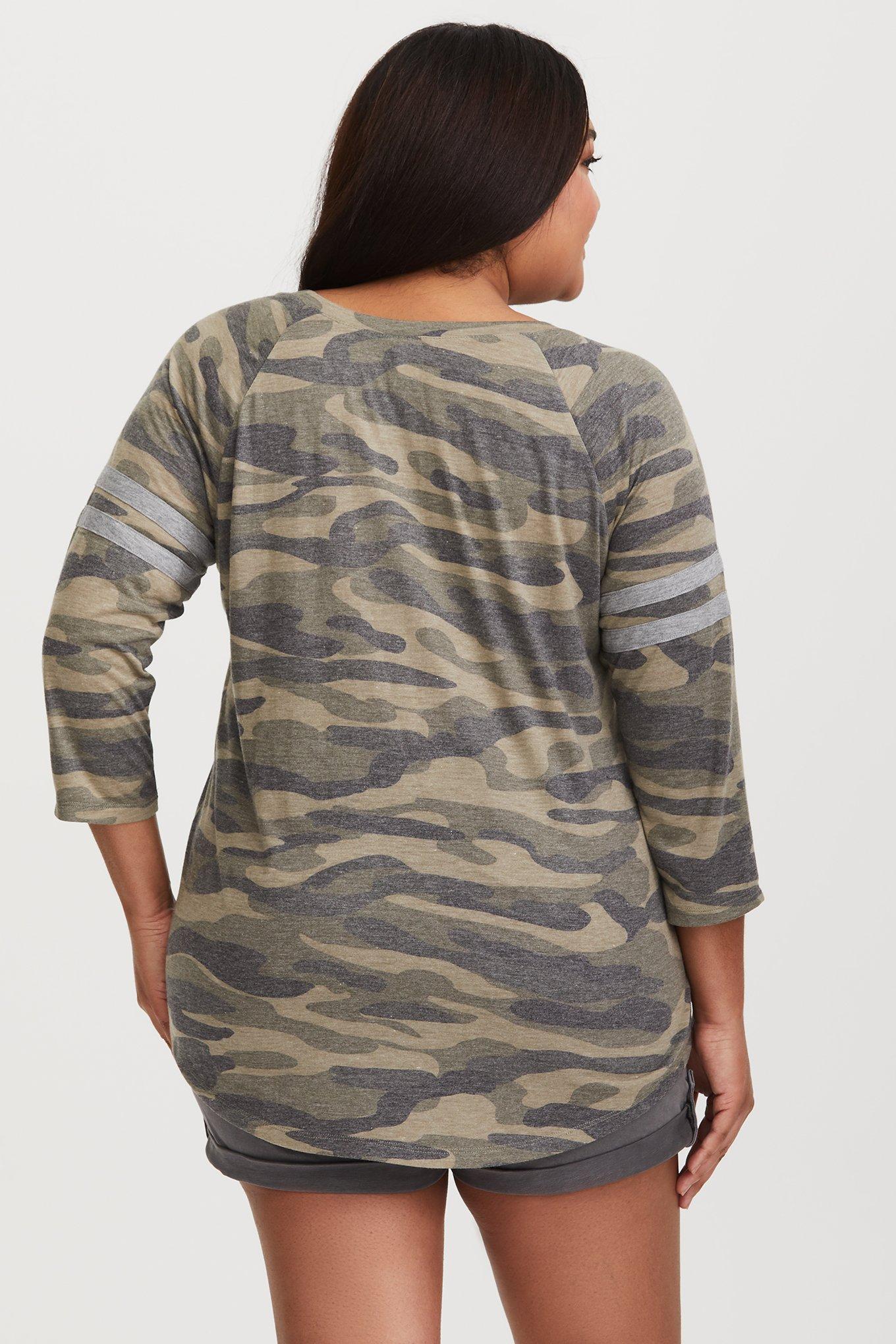 Camo Varsity Stripe Raglan Tee, CAMO, alternate